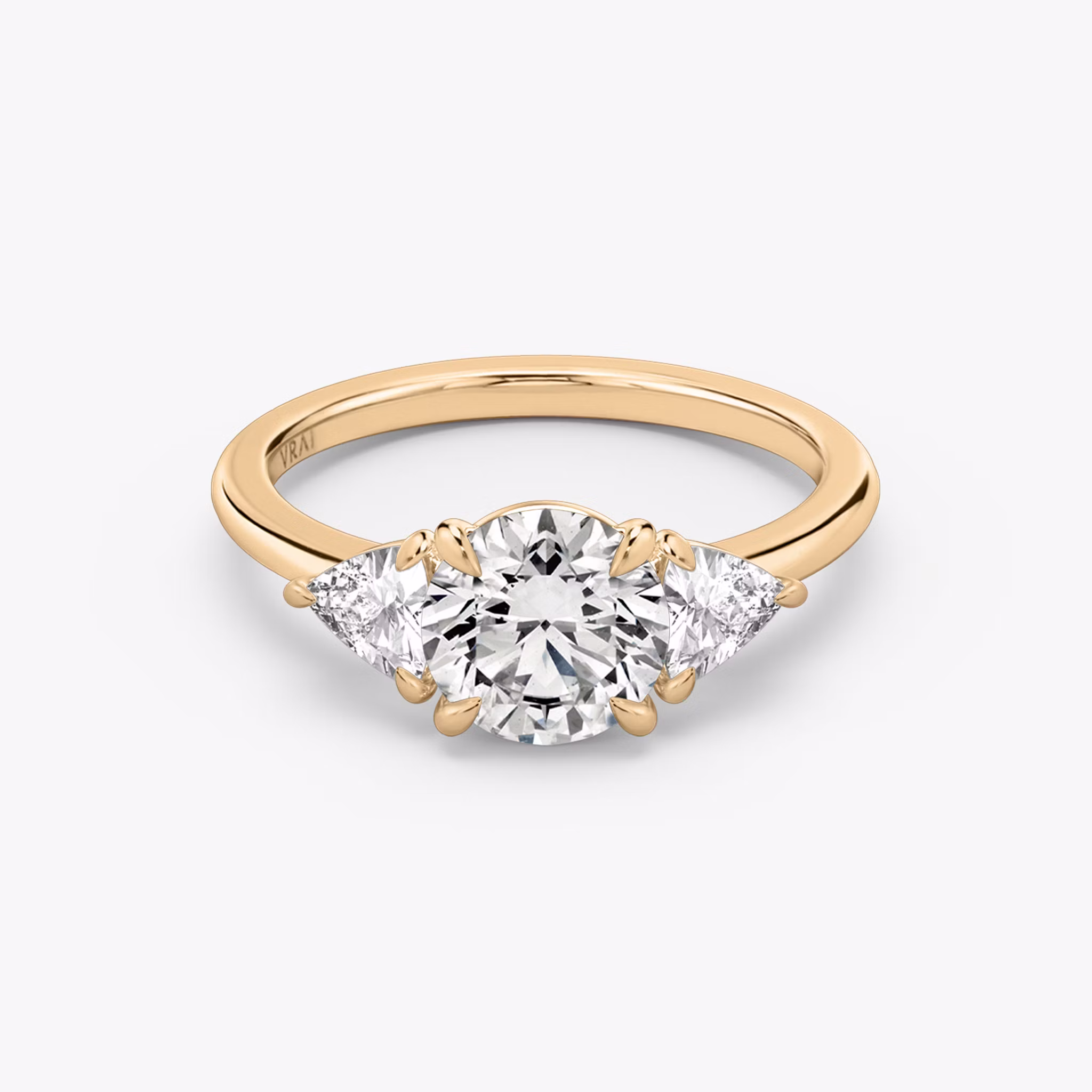 The Three Stone Round Brilliant | Rose Gold