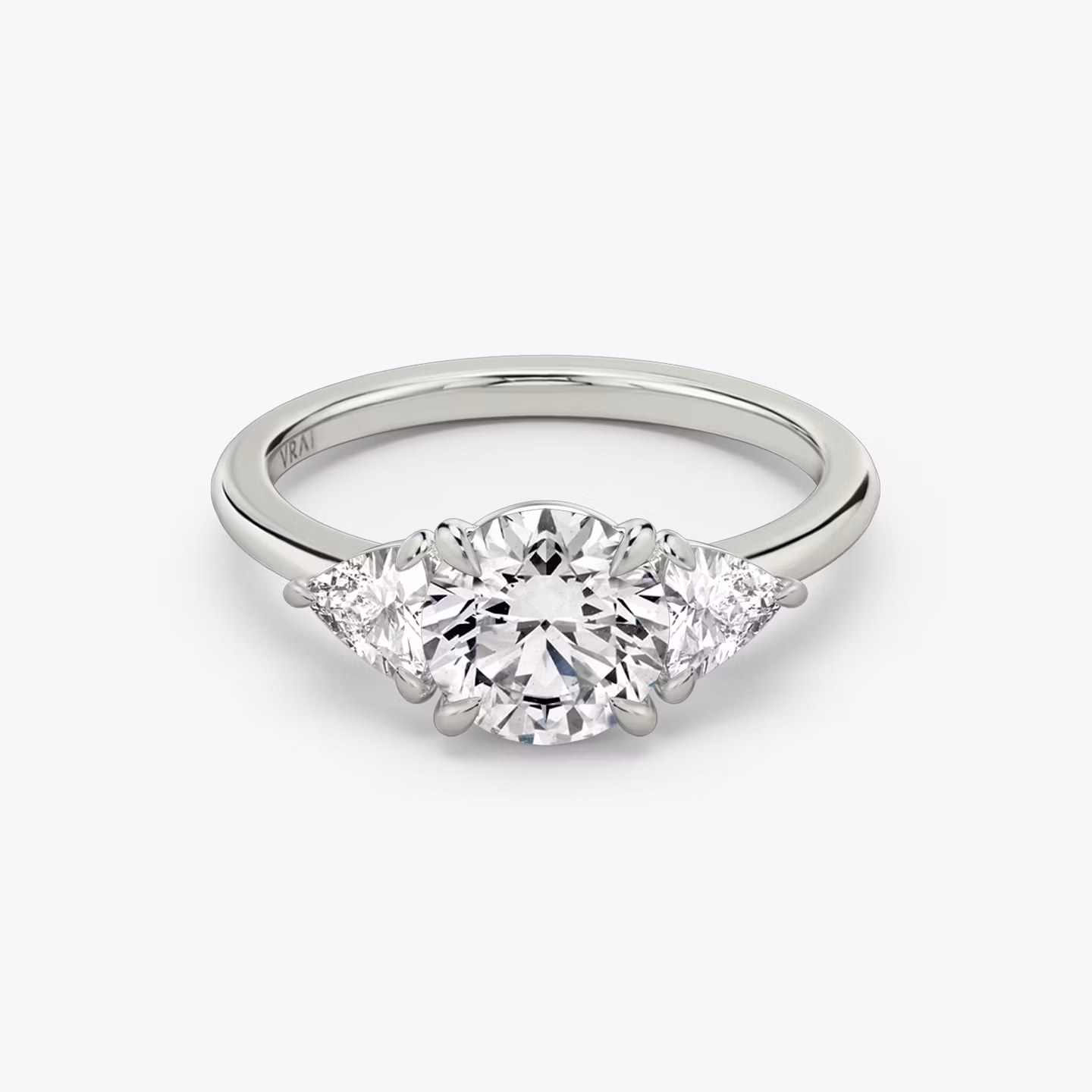 The Three Stone Round Brilliant | Platinum