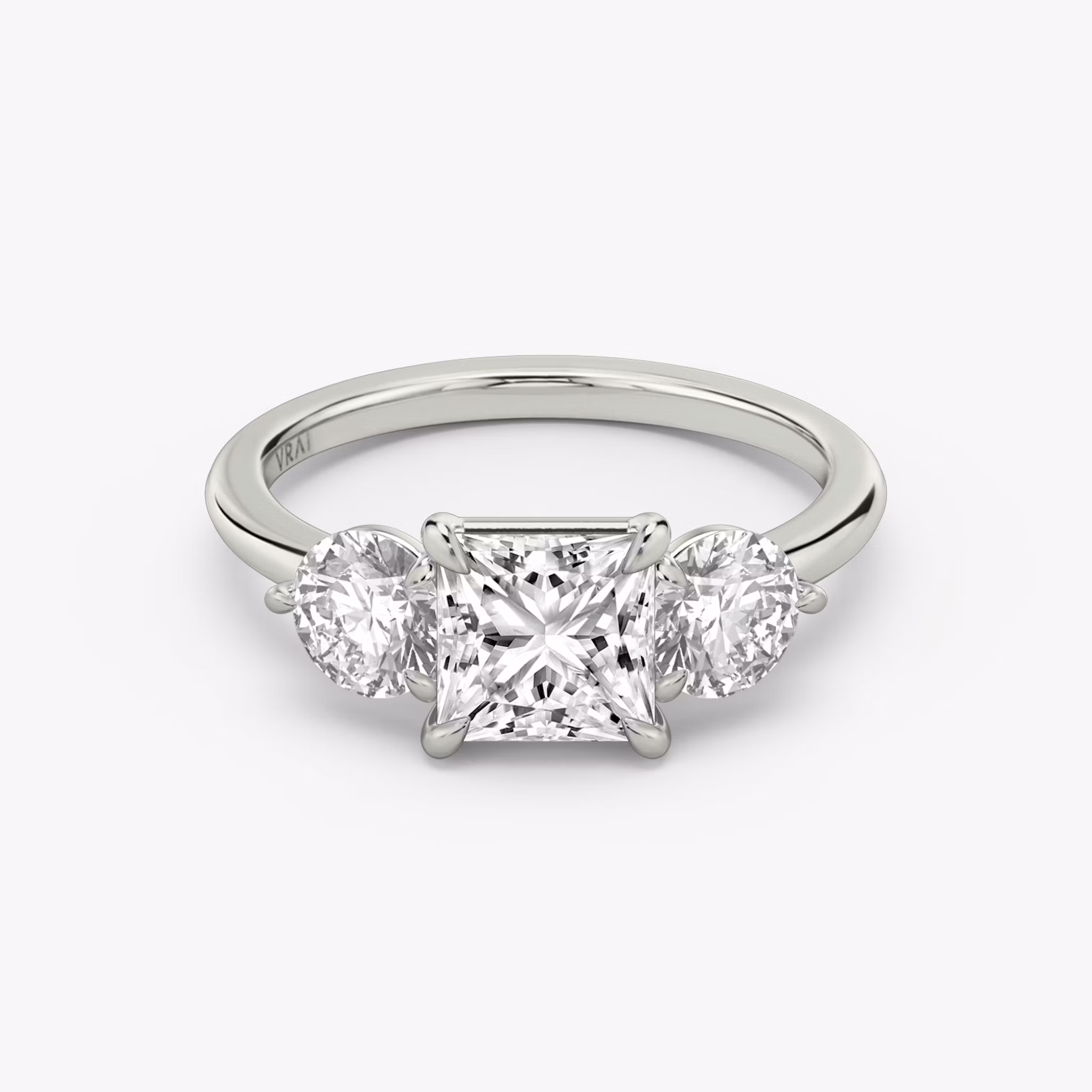 Three Stone Princess | Platinum