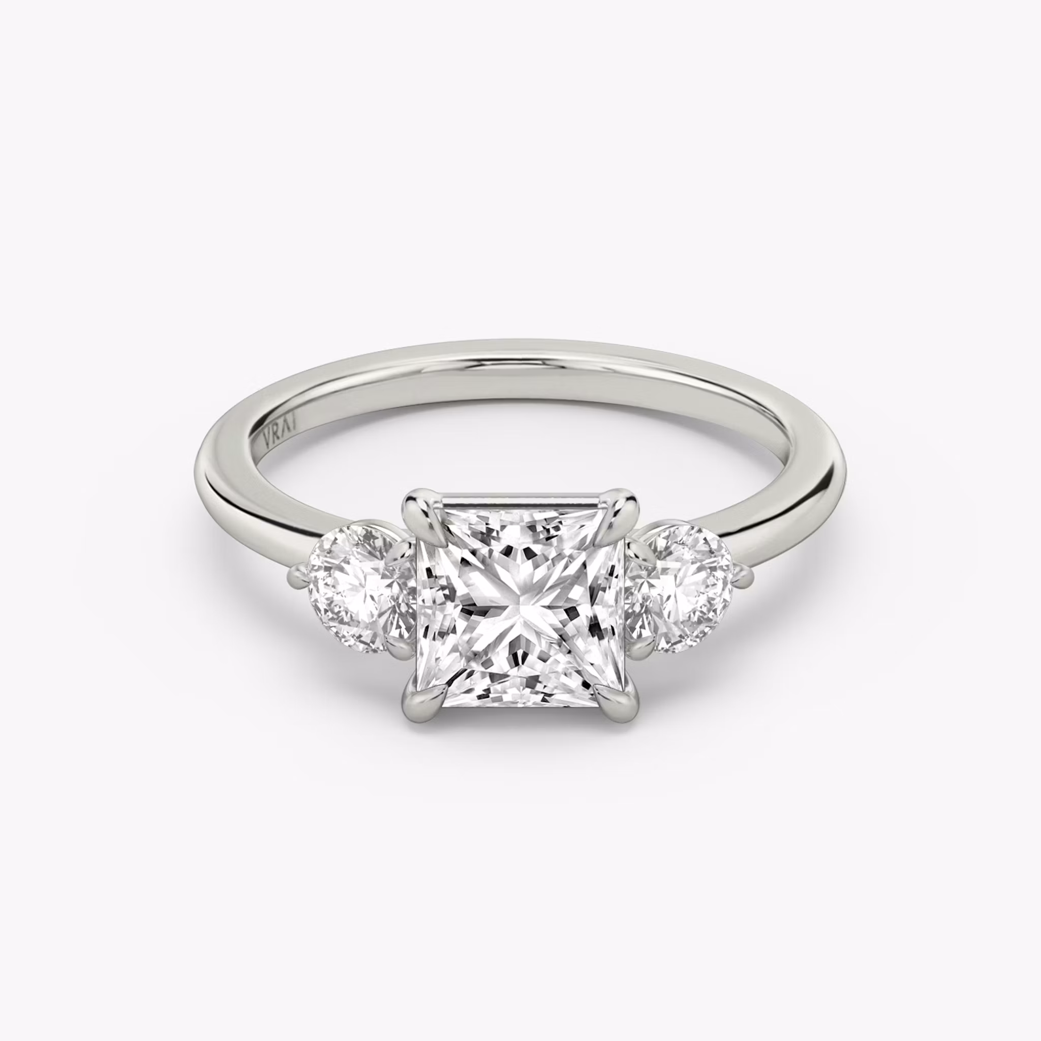 Three Stone Princess | Platinum