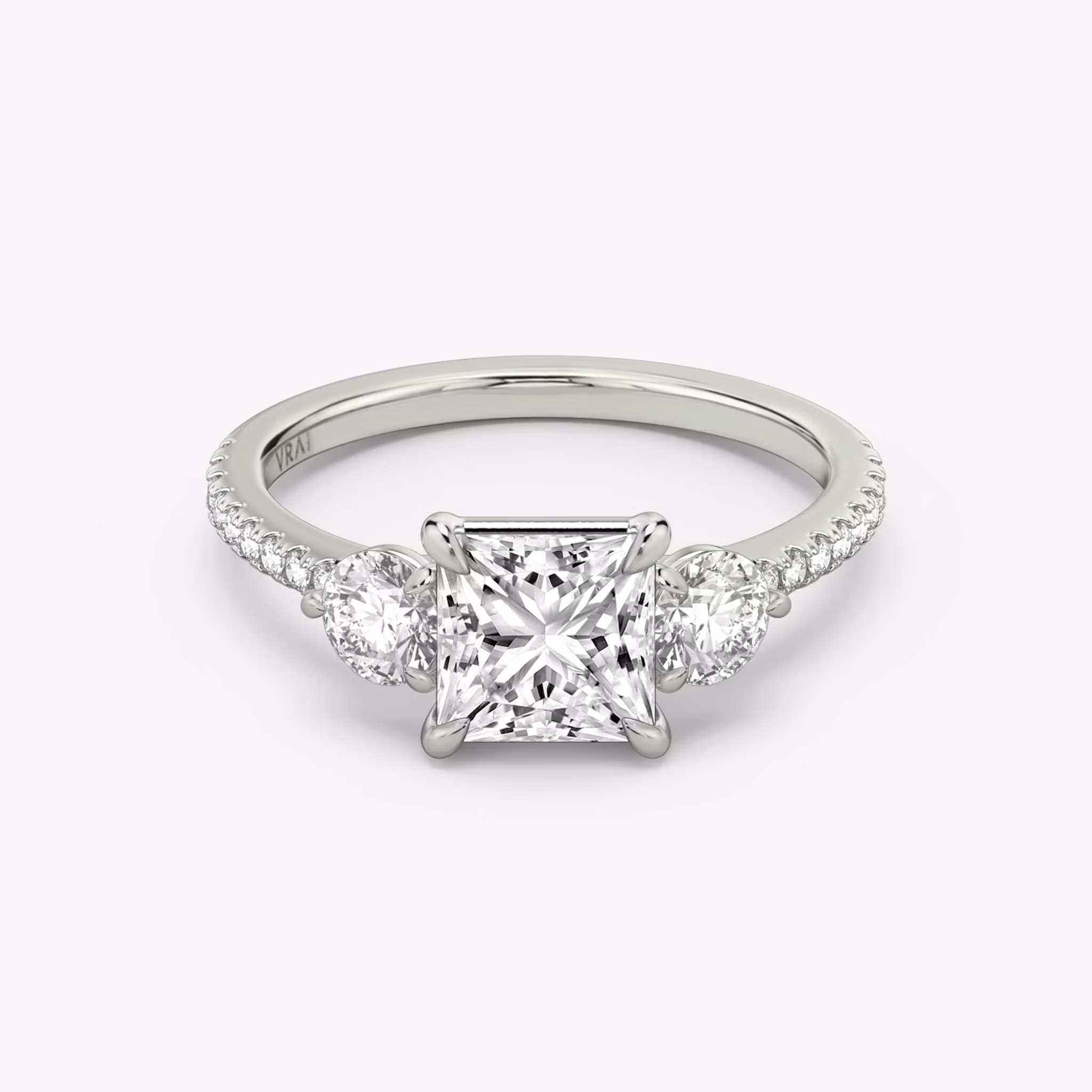 Three Stone Princess | Platinum