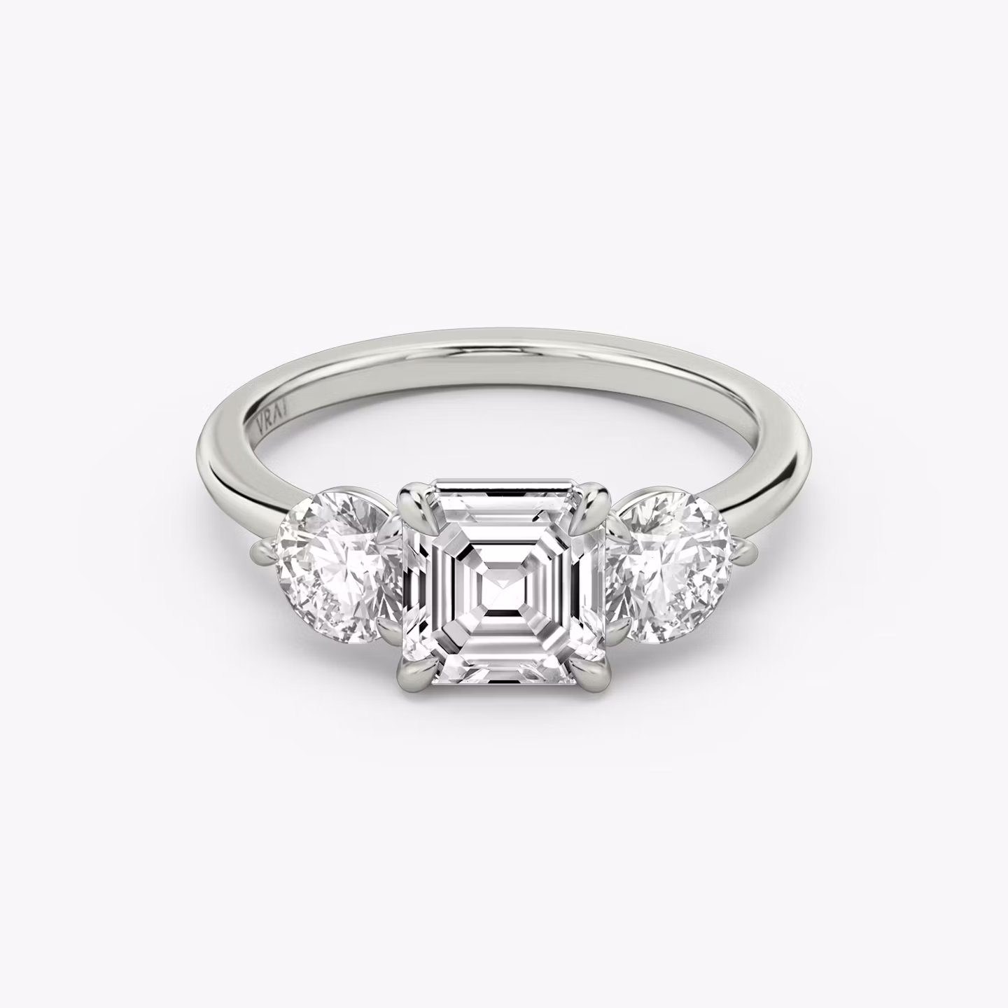 The Three Stone Asscher | Platinum