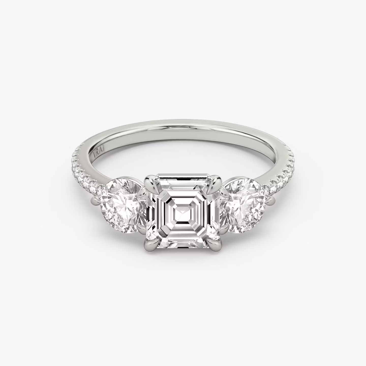 The Three Stone Asscher | Platinum
