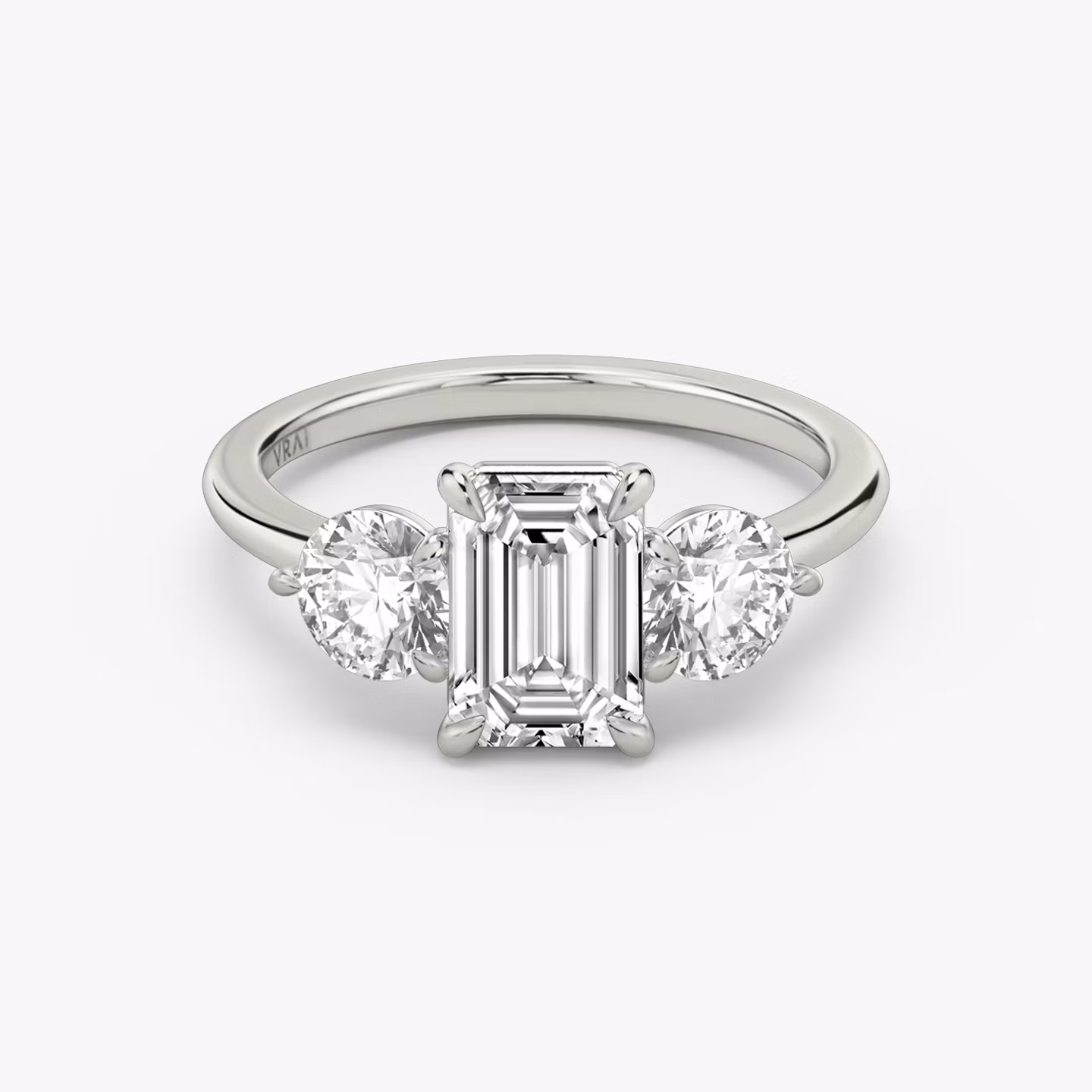 The Three Stone Emerald | Platinum