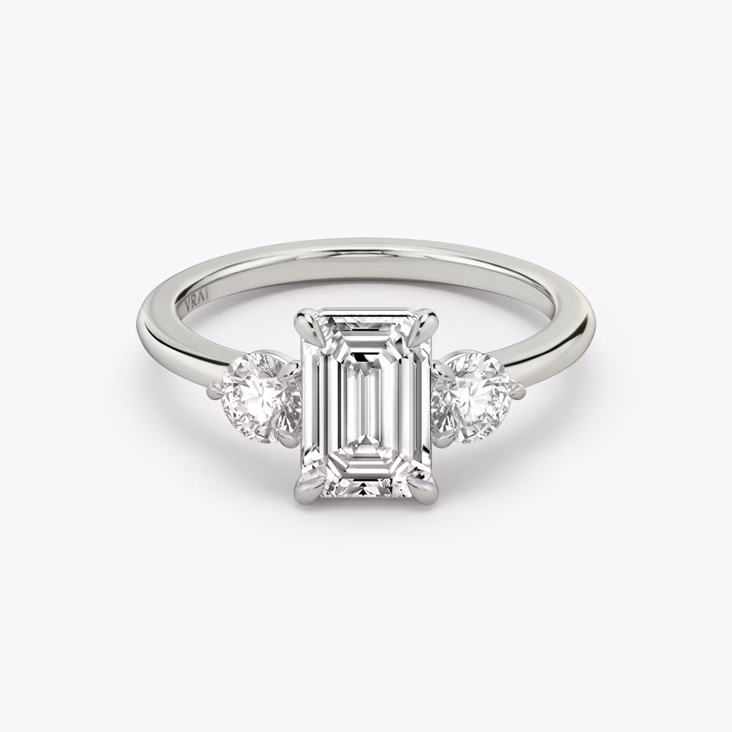 The Three Stone Emerald | Platinum