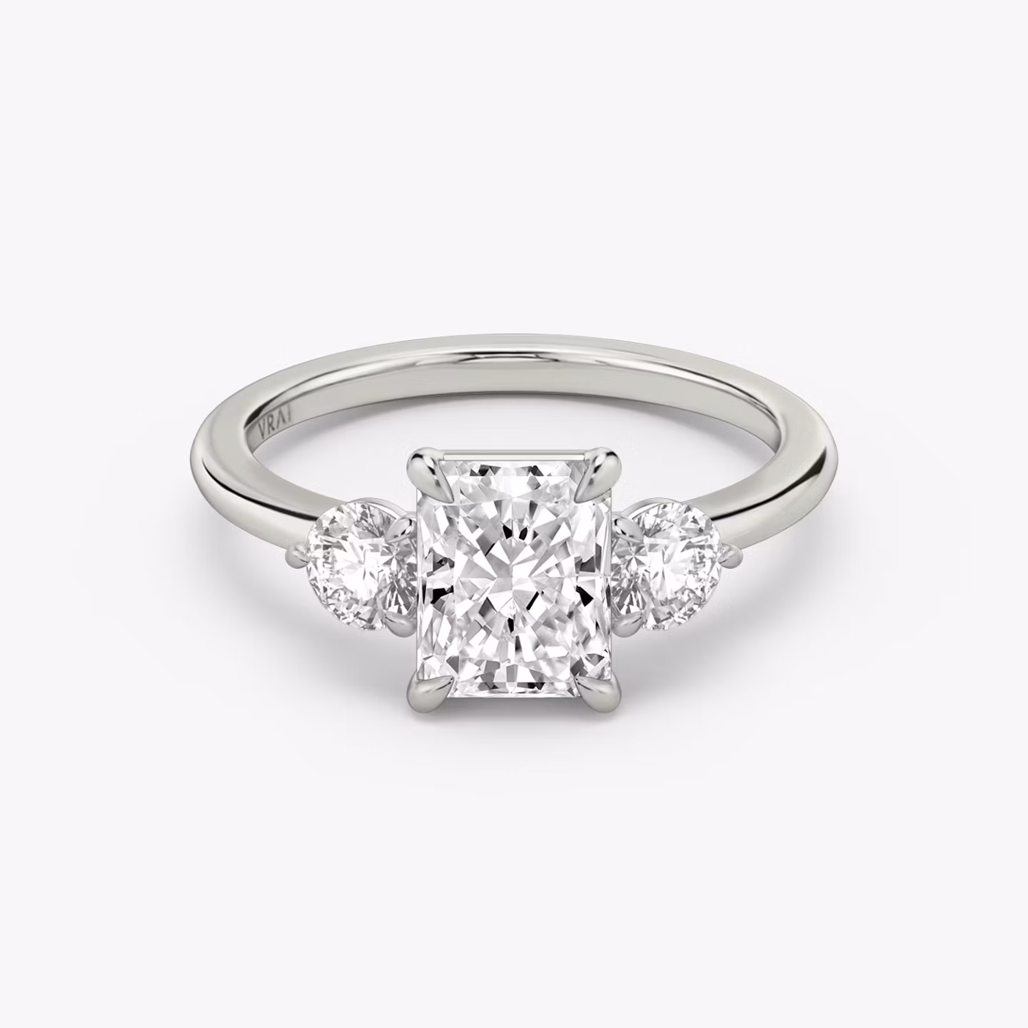 The Three Stone Radiant | Platinum
