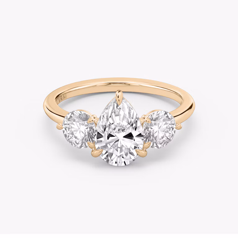Three Stone Pear Ring