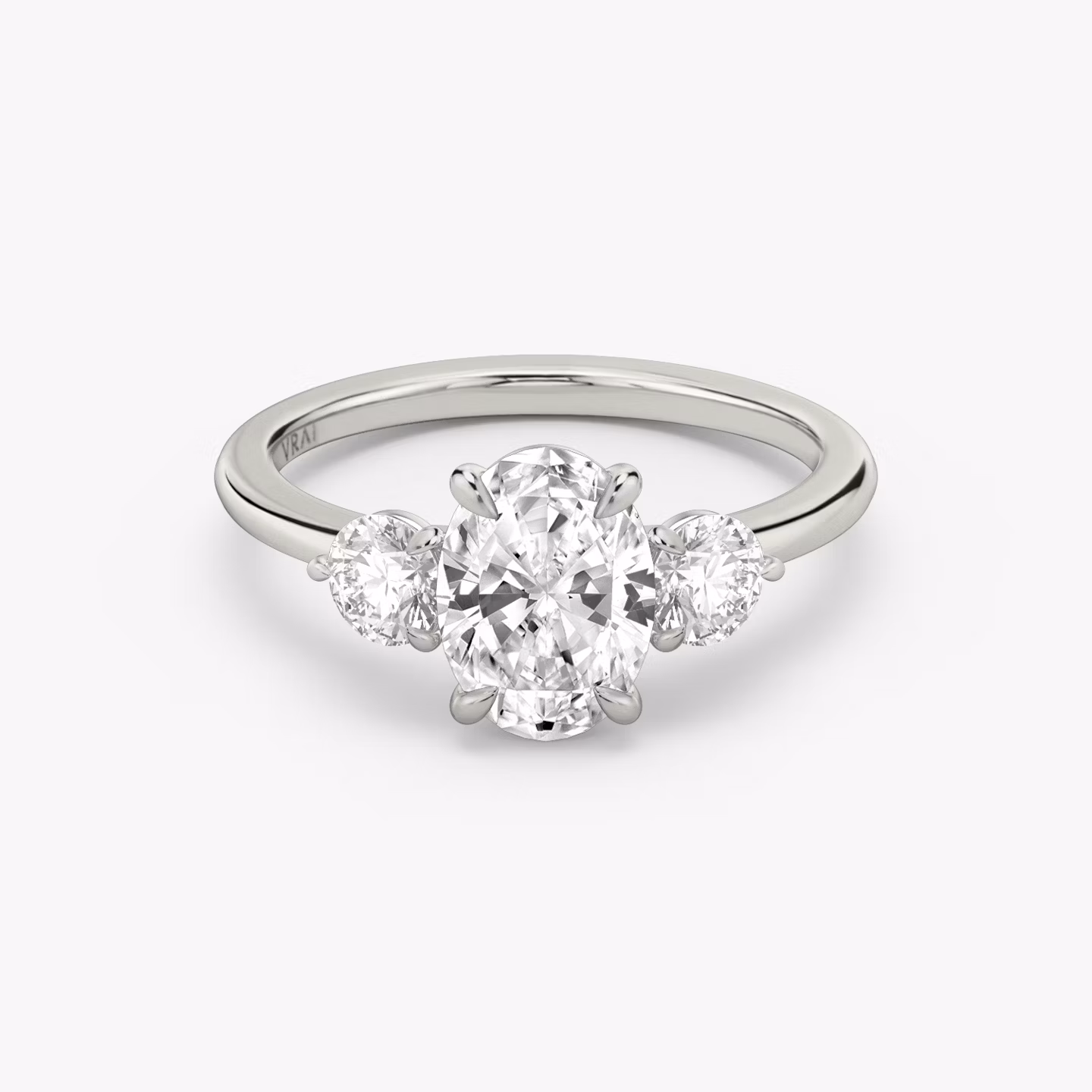 The Three Stone Oval | Platinum