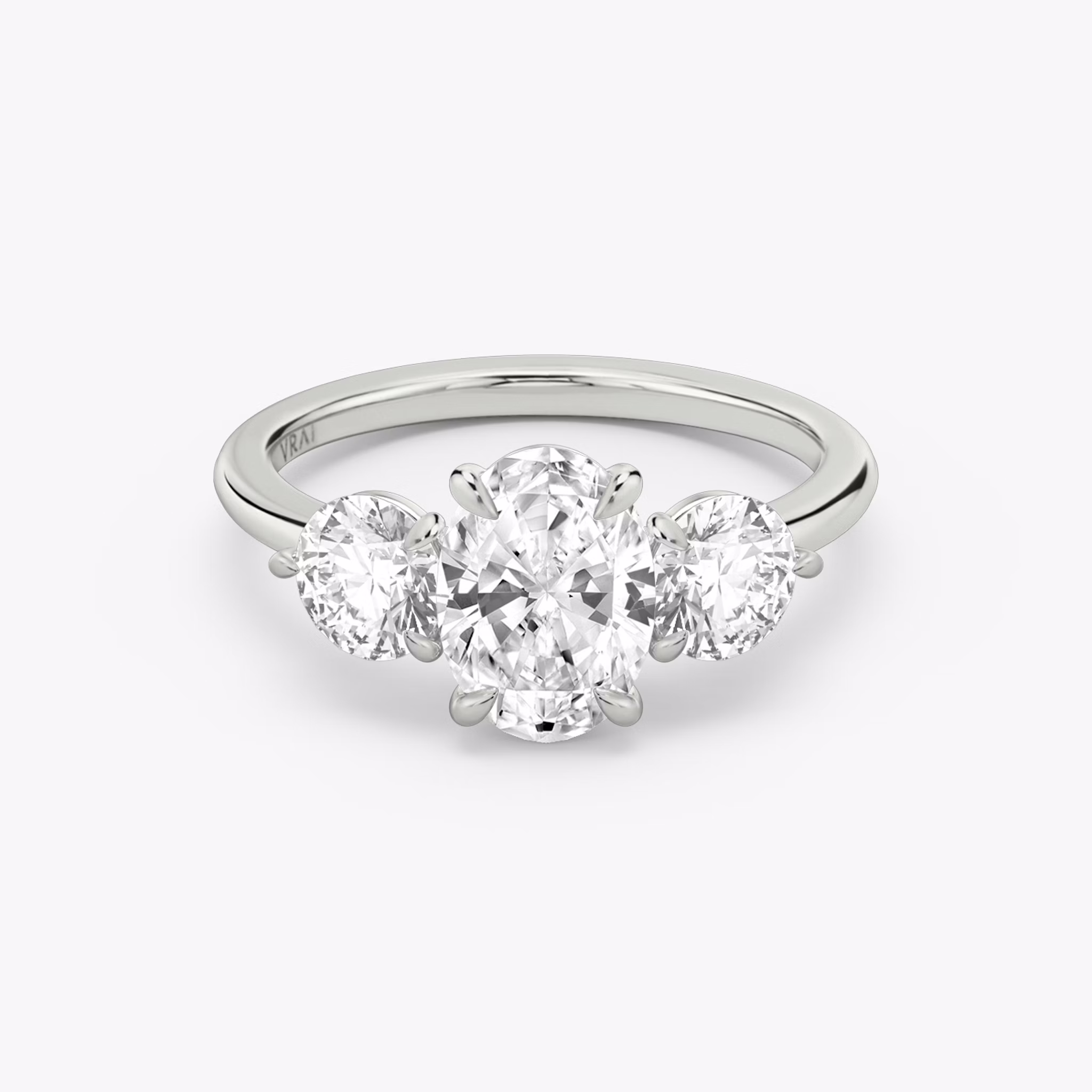 Three Stone Oval Diamond Ring