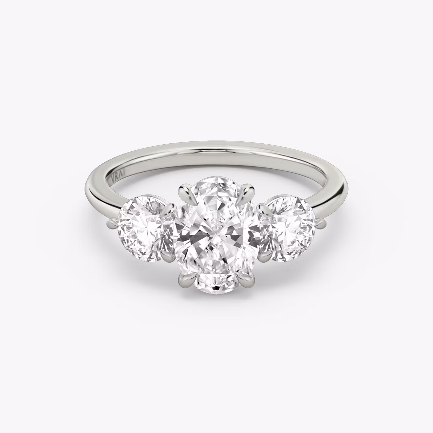 The Three Stone Oval | Platinum