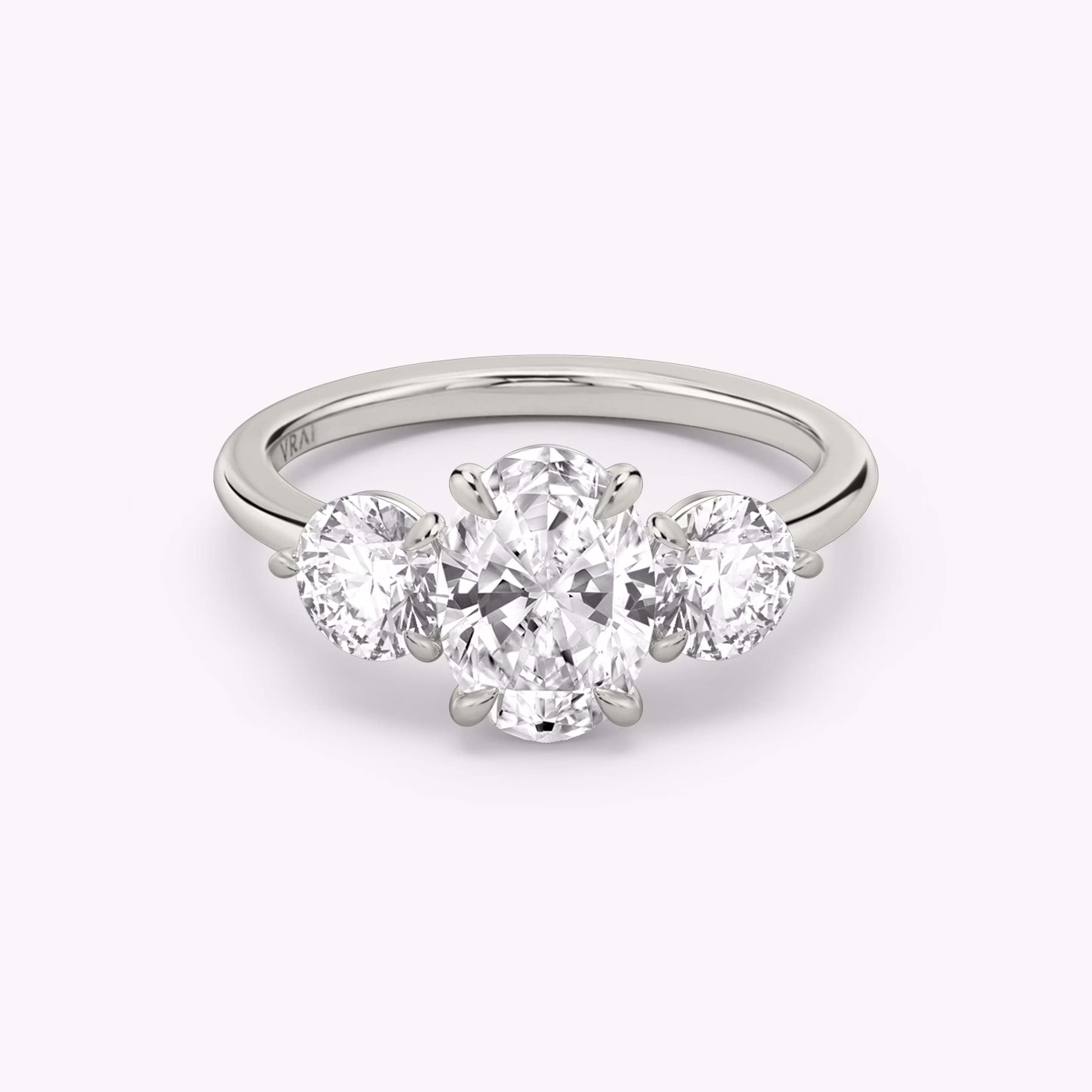 Three Stone Oval Diamond Ring