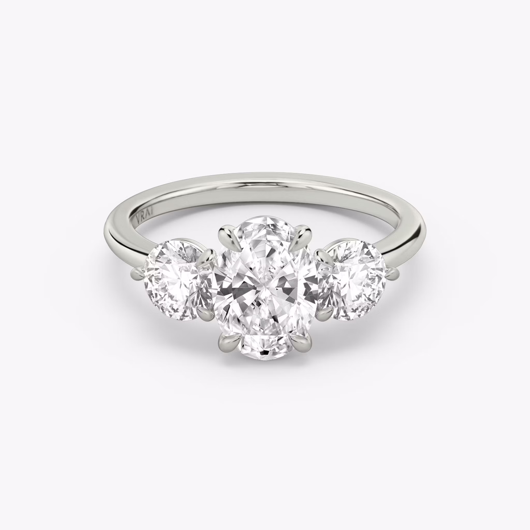 The Three Stone Oval | Platinum