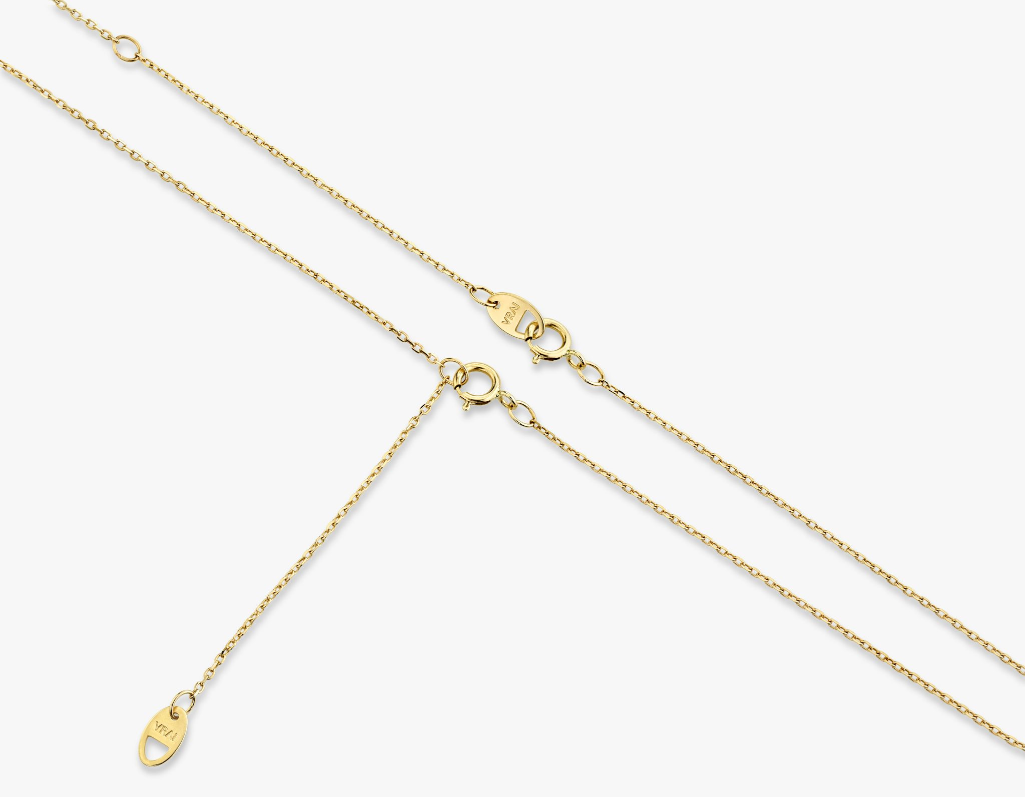 VRAI V Solitaire Necklace | Round Brilliant | 14k | Yellow Gold | caratWeight: 0.10ct