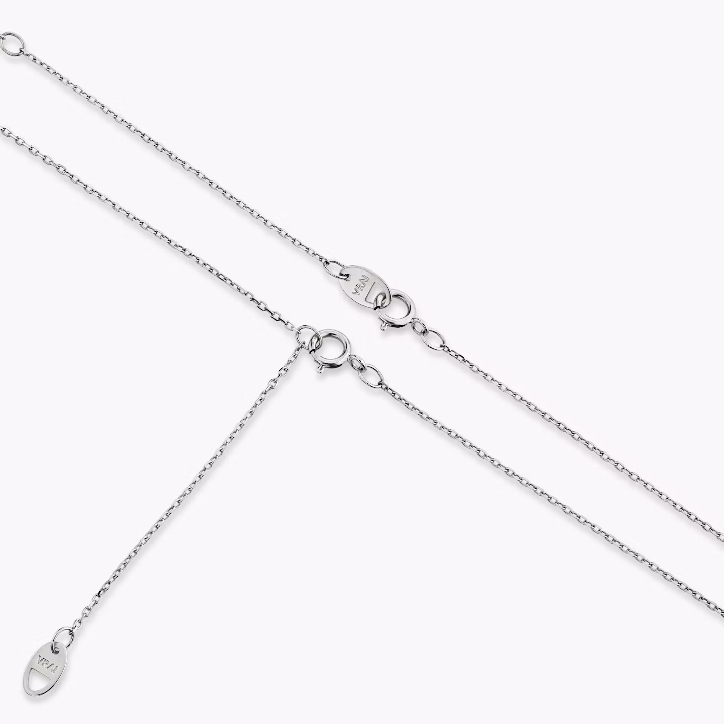Petite Solitaire Pendant | Princess | 14k | White Gold | chainLength: 16-18
