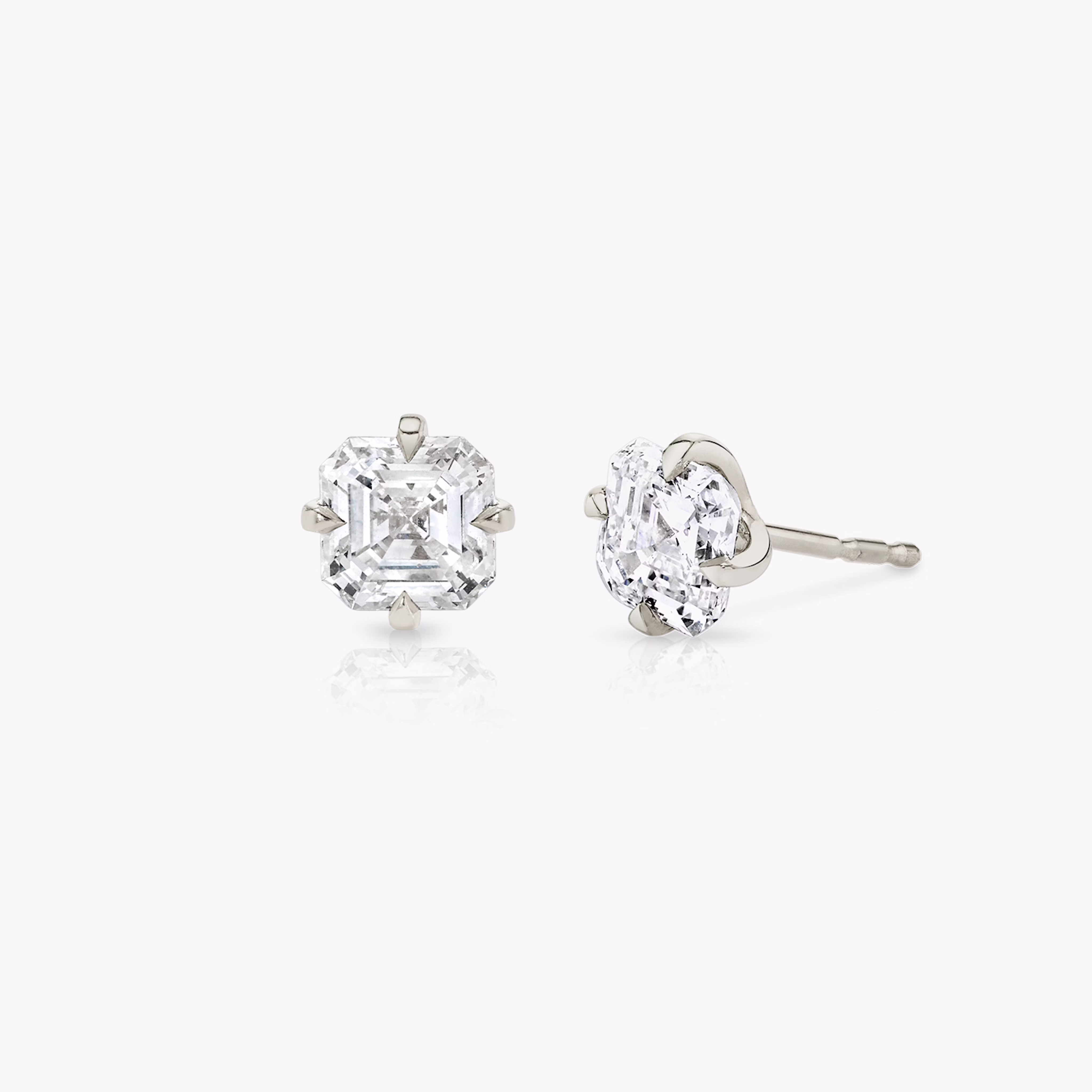 Asscher Studs