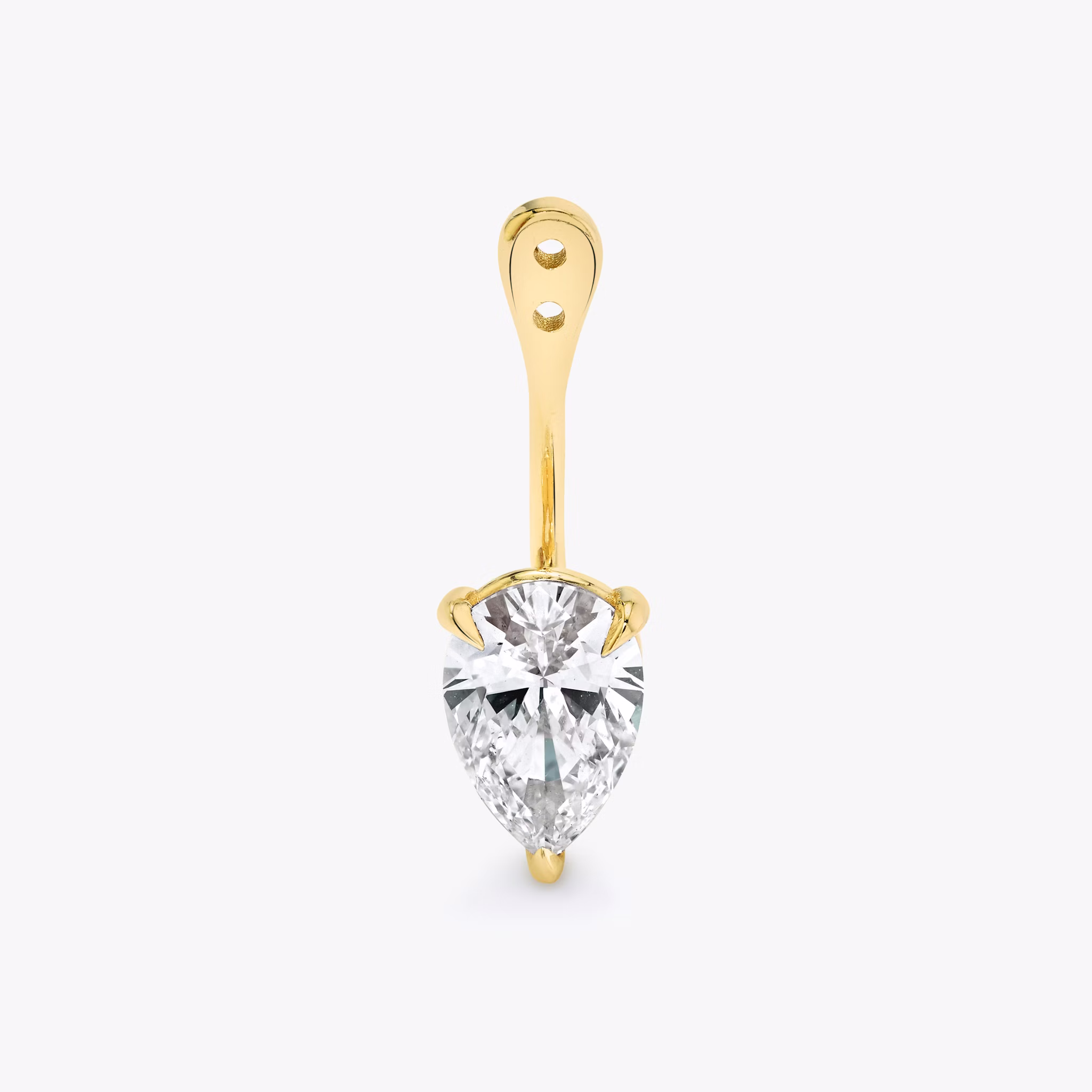 VRAI Solitaire Drop Ear Jacket | Pear | 14k | Yellow Gold | caratWeight: 0.50ct