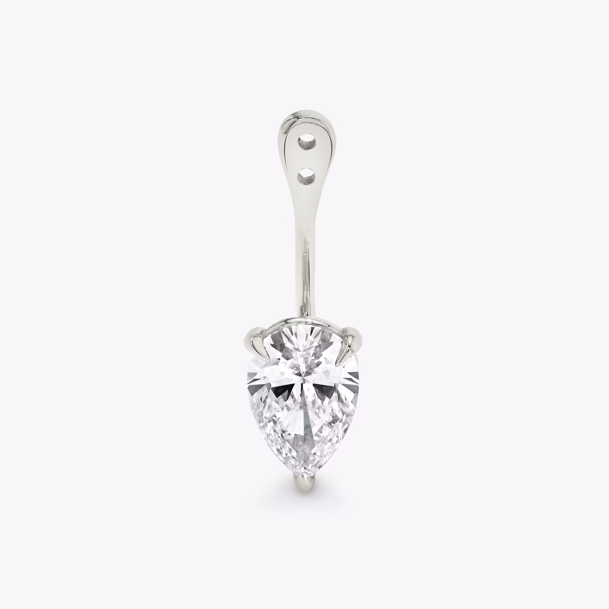 VRAI Solitaire Drop Ear Jacket | Pear | 14k | White Gold | caratWeight: 0.50ct