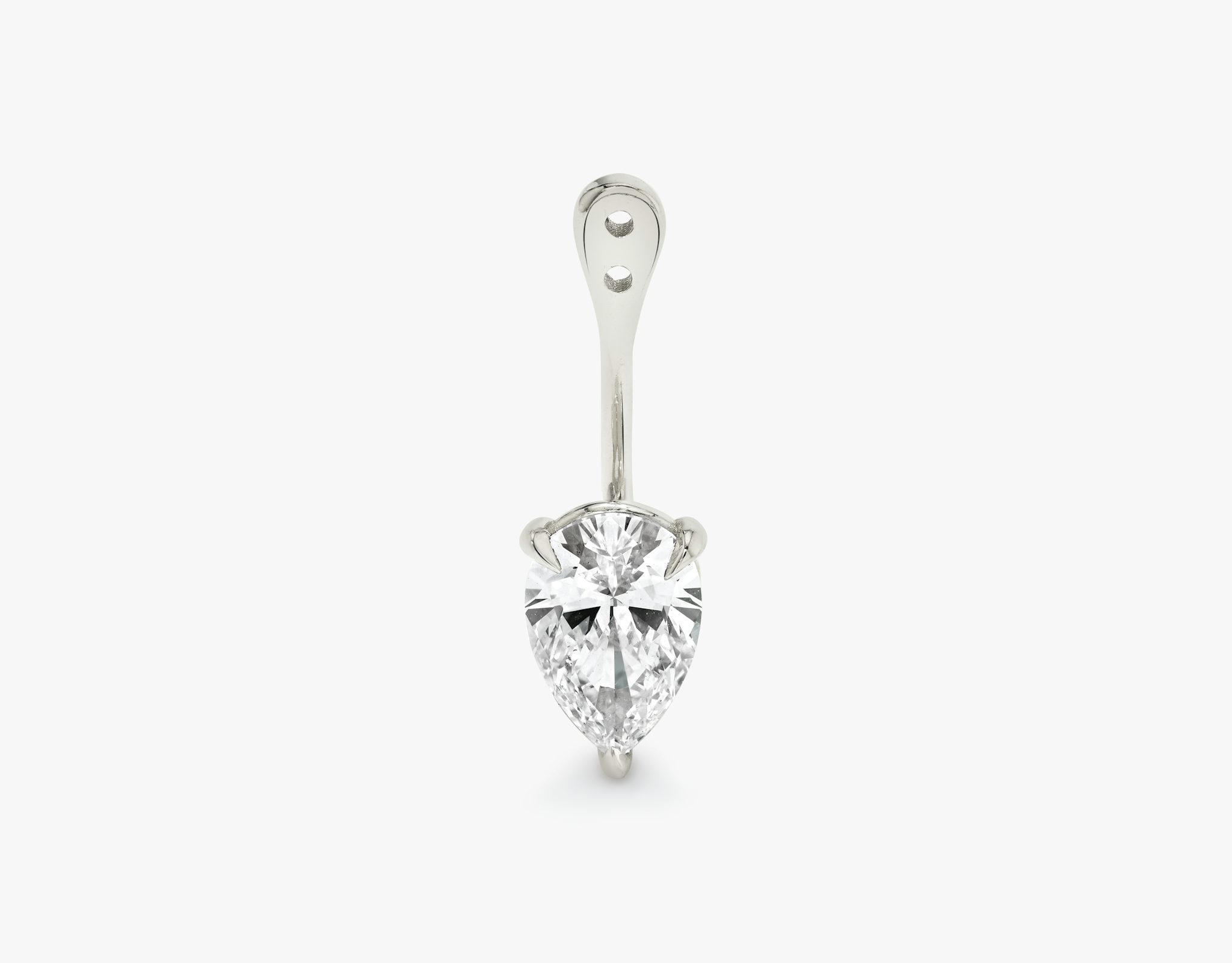 VRAI Solitaire Drop Ear Jacket | Pear | 14k | White Gold | caratWeight: 0.50ct