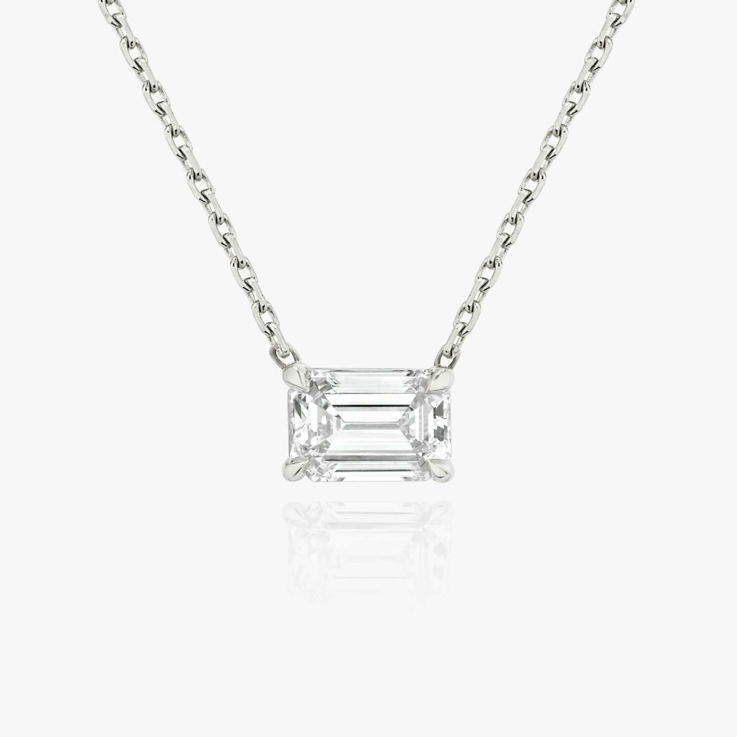 VRAI Solitär Halskette | Emerald | 14k | Weißgold | diamondColor: near-colorless | caratWeight: 0.25ct