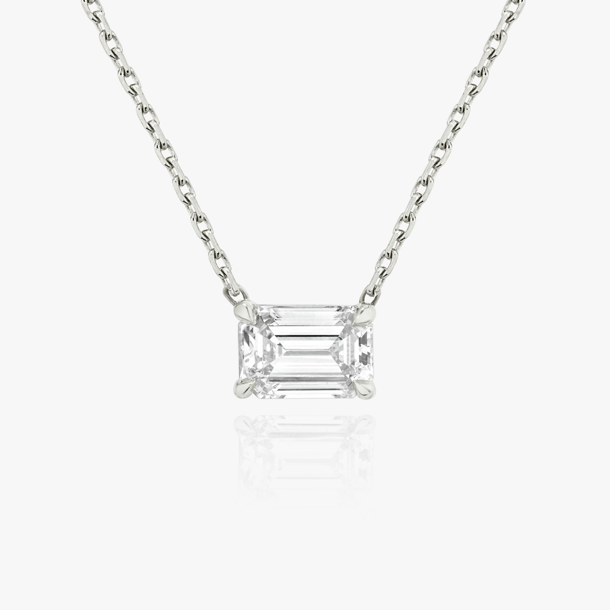 VRAI Solitaire Necklace | Emerald | 14k | White Gold | caratWeight: other