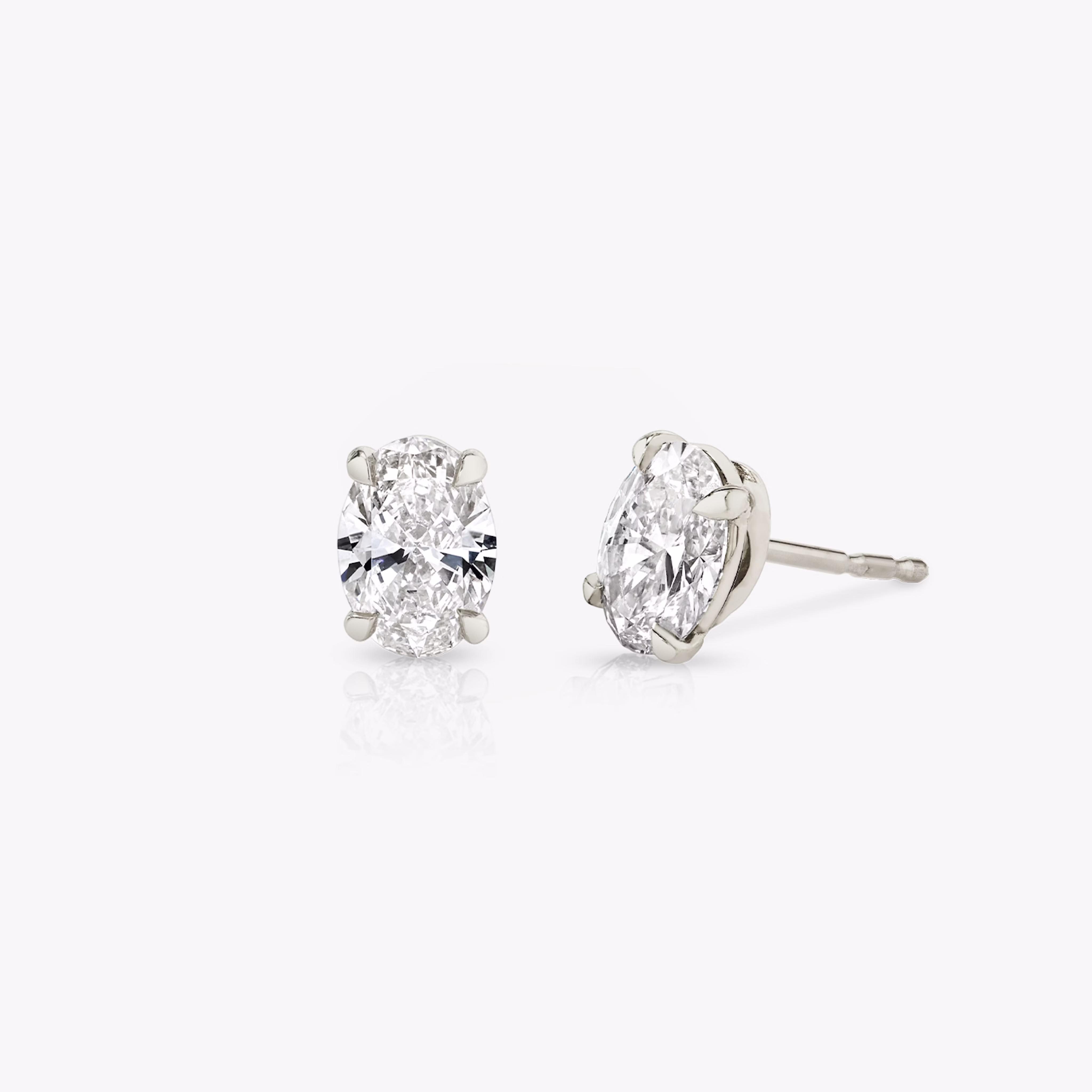 Oval Solitaire Studs