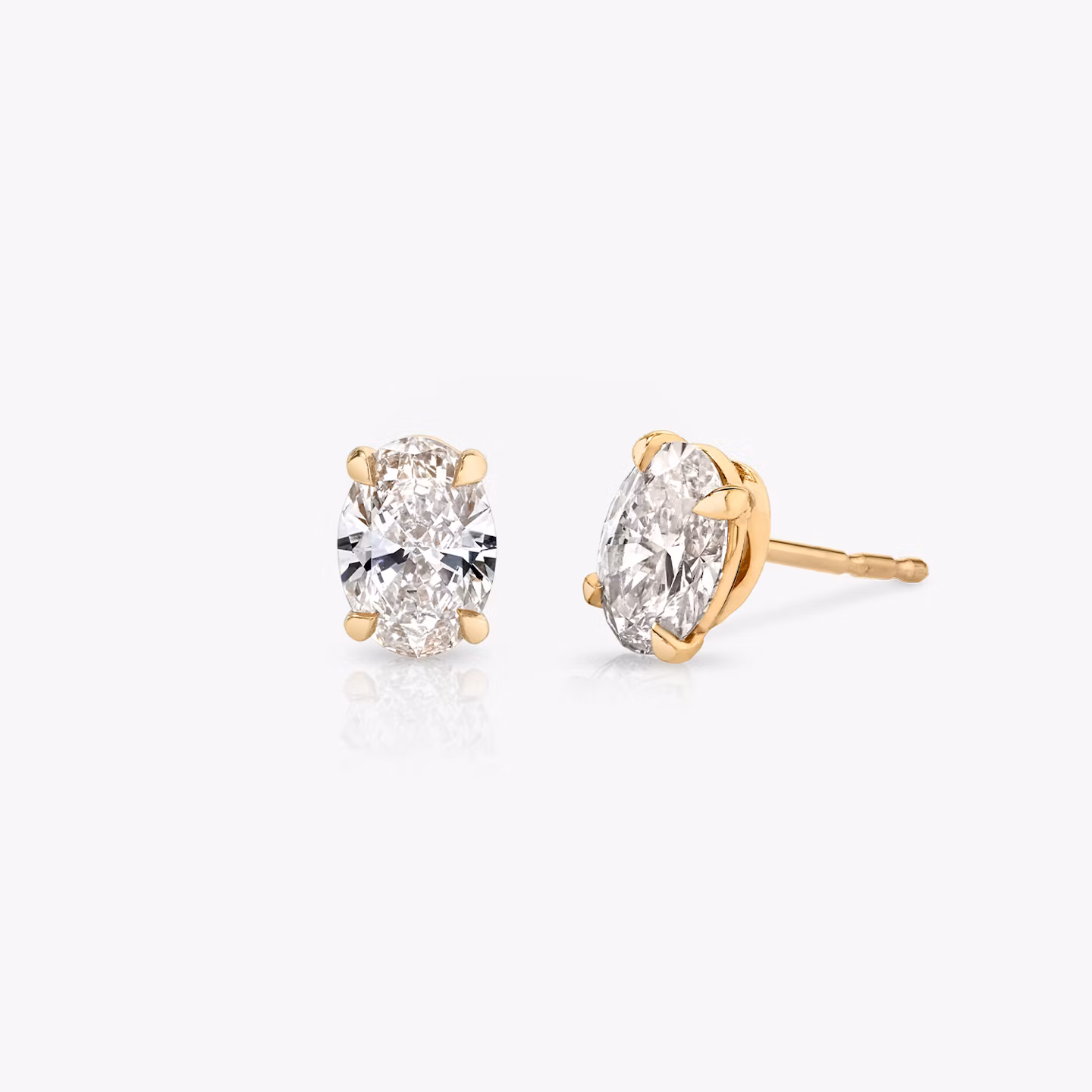 VRAI Solitaire Stud Oval | Rose Gold
