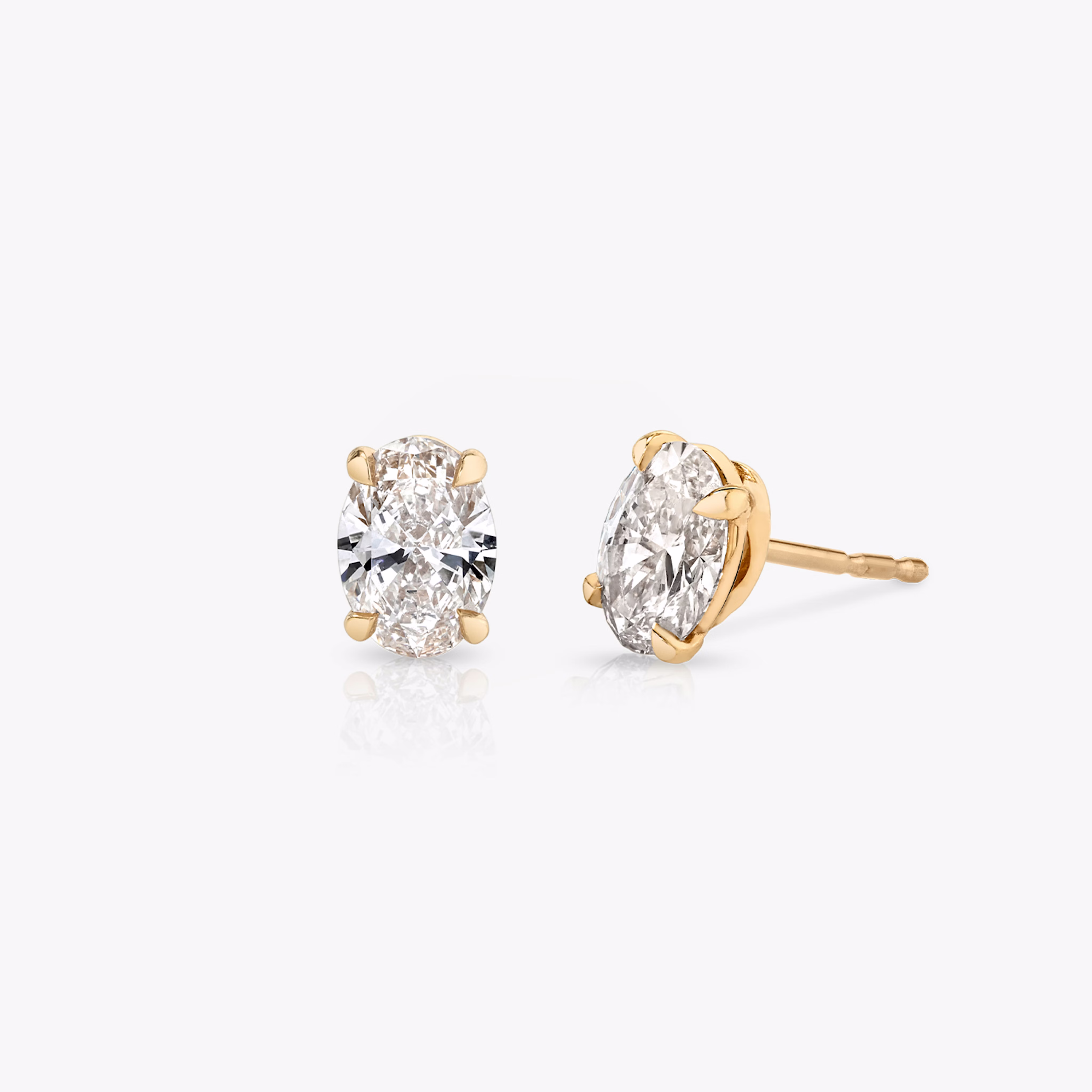 Oval Solitaire Studs