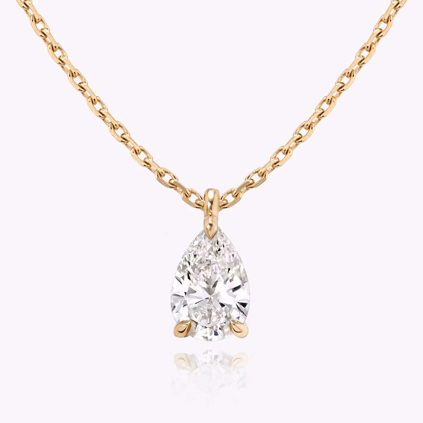 VRAI Solitaire Pendant Pear | Rose Gold