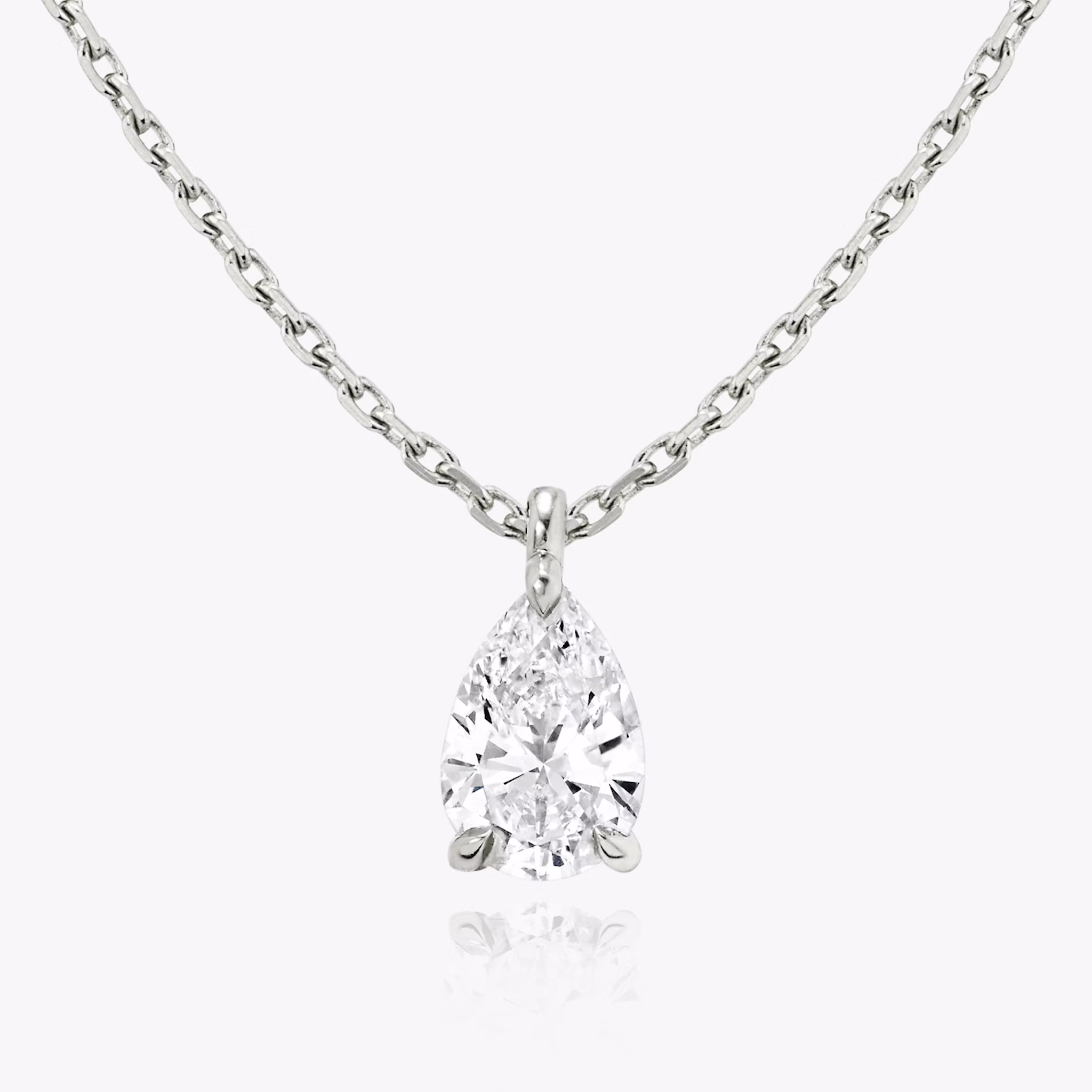 VRAI Solitaire Pendant | Pear | 14k | White Gold | caratWeight: 1.0ct