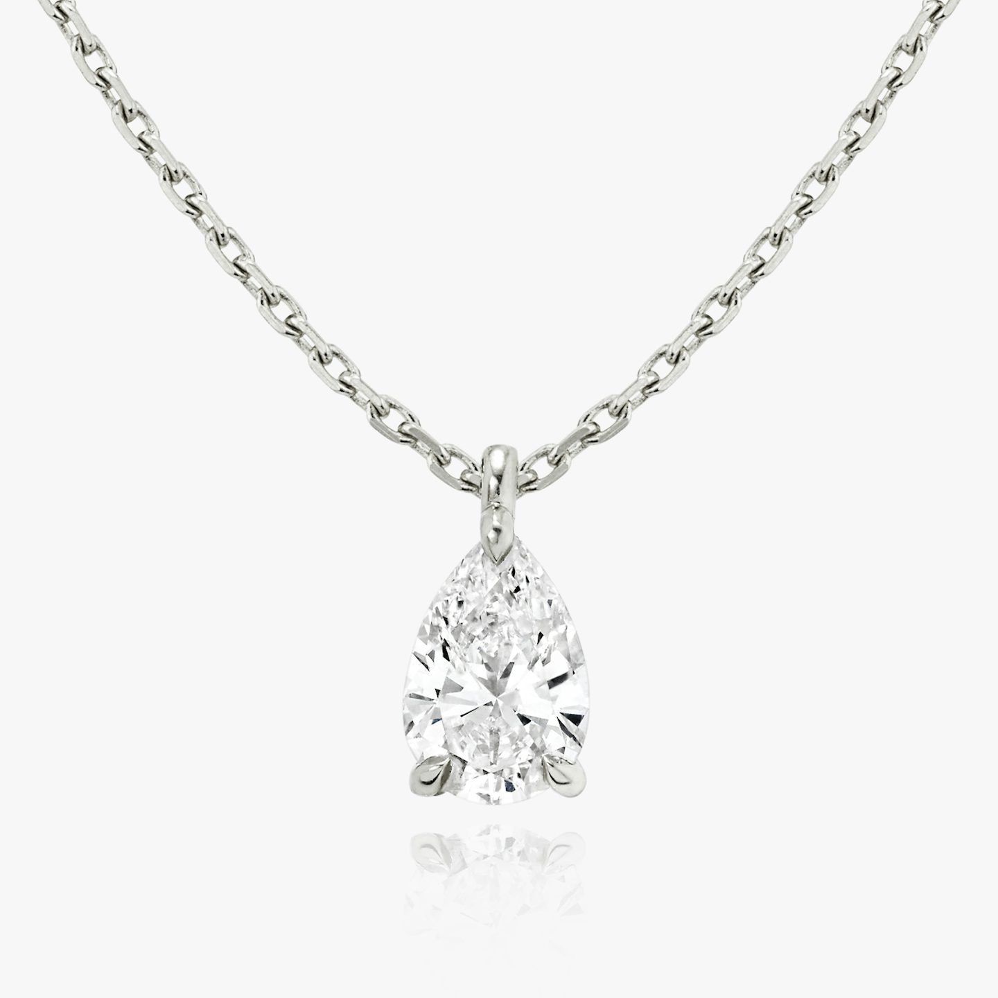 VRAI Solitaire Pendant | Pear | 14k | White Gold | caratWeight: 0.50ct