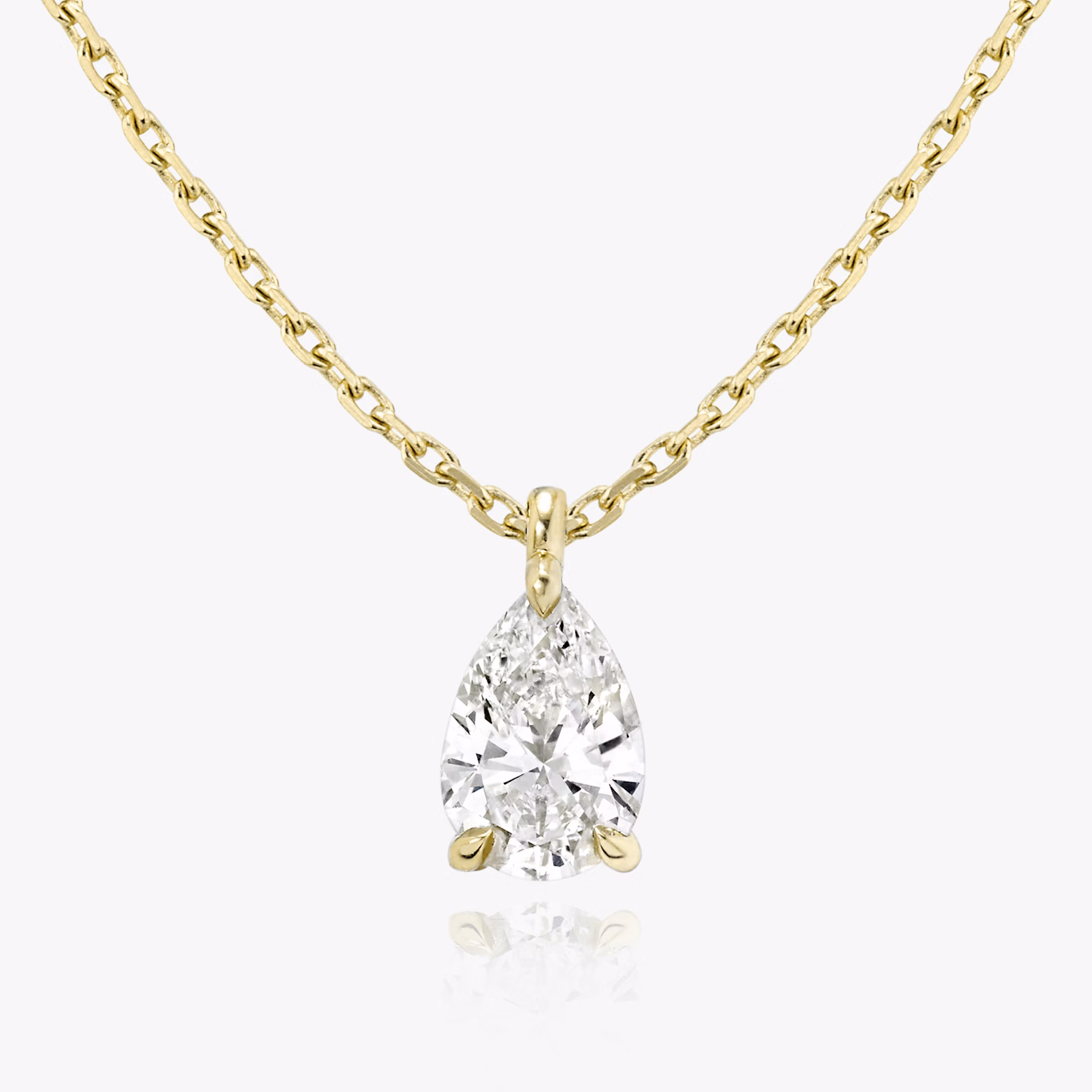 VRAI Solitaire Pendant | Pear | 14k | Yellow Gold | caratWeight: other