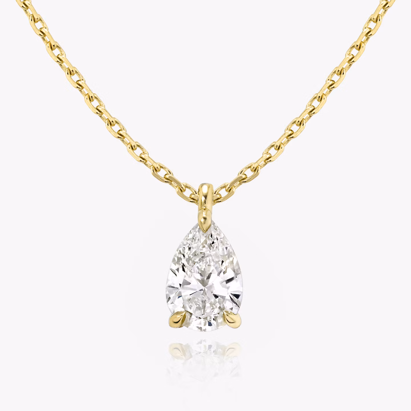 VRAI Solitaire Pendant Pear | Yellow Gold