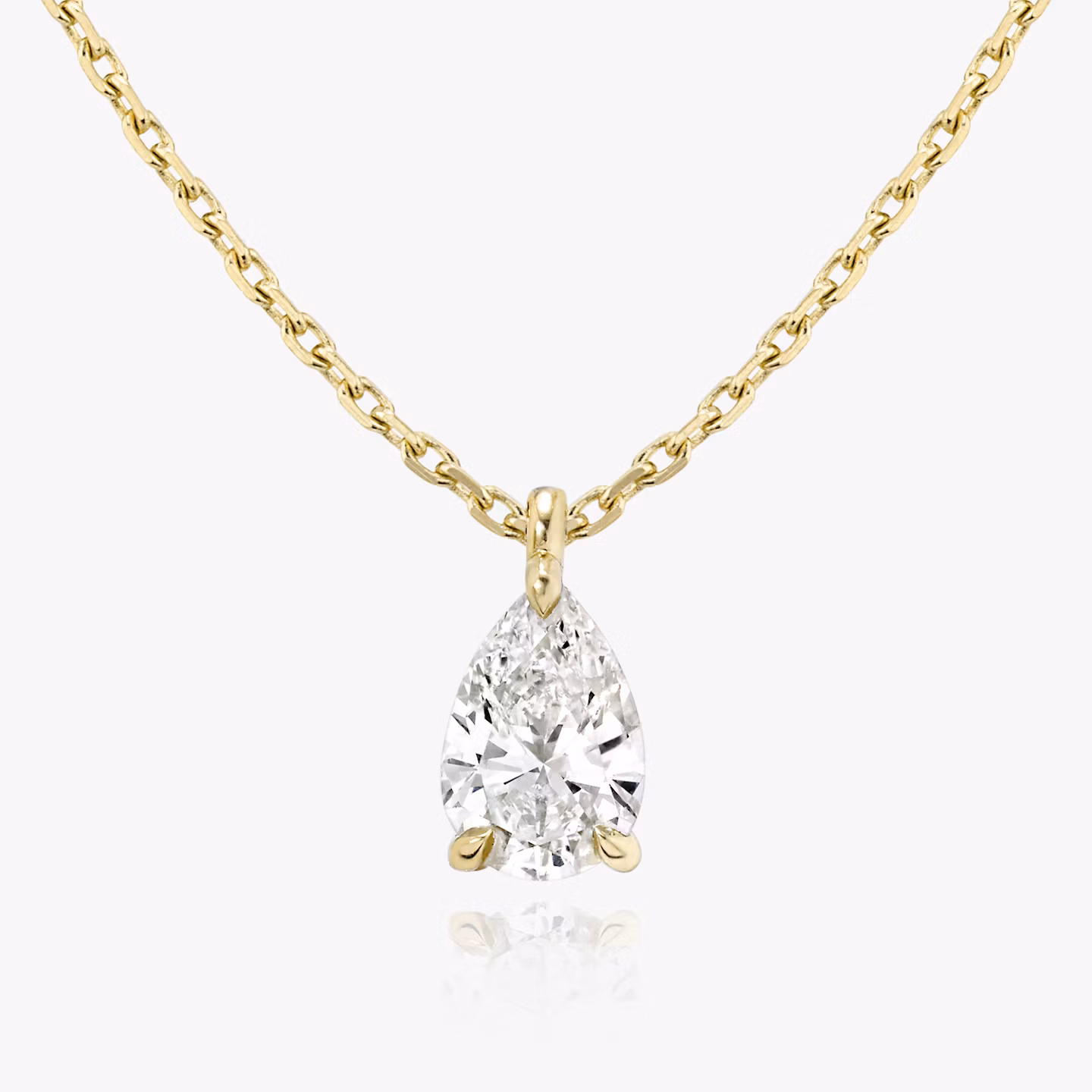 VRAI Solitaire Pendant | Pear | 14k | Yellow Gold | caratWeight: 0.25ct