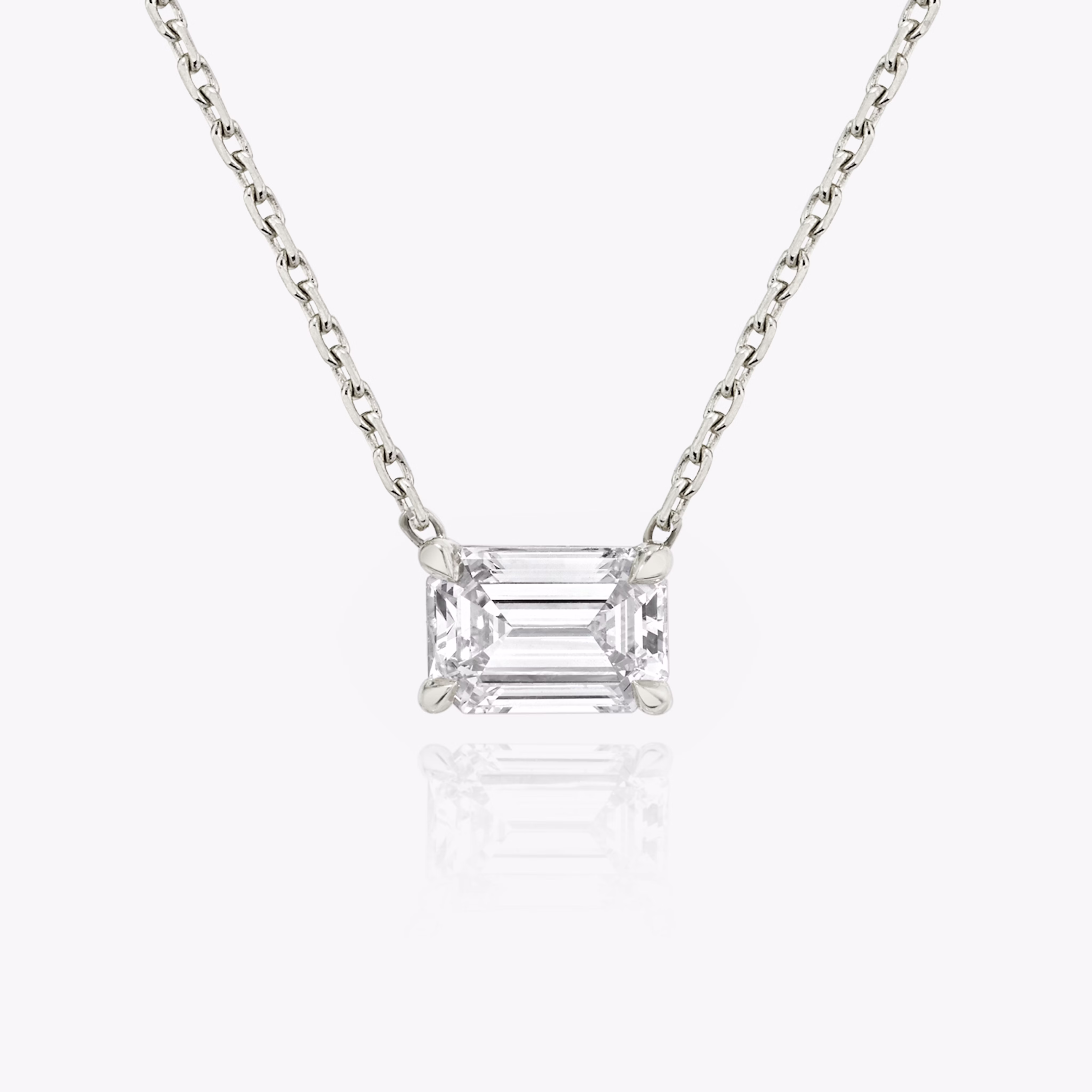 solitaire necklace emerald
