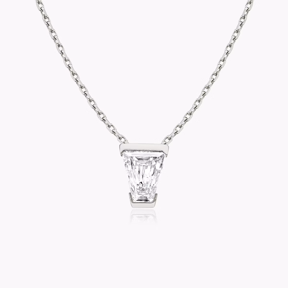 Keystone semi-bezel necklace