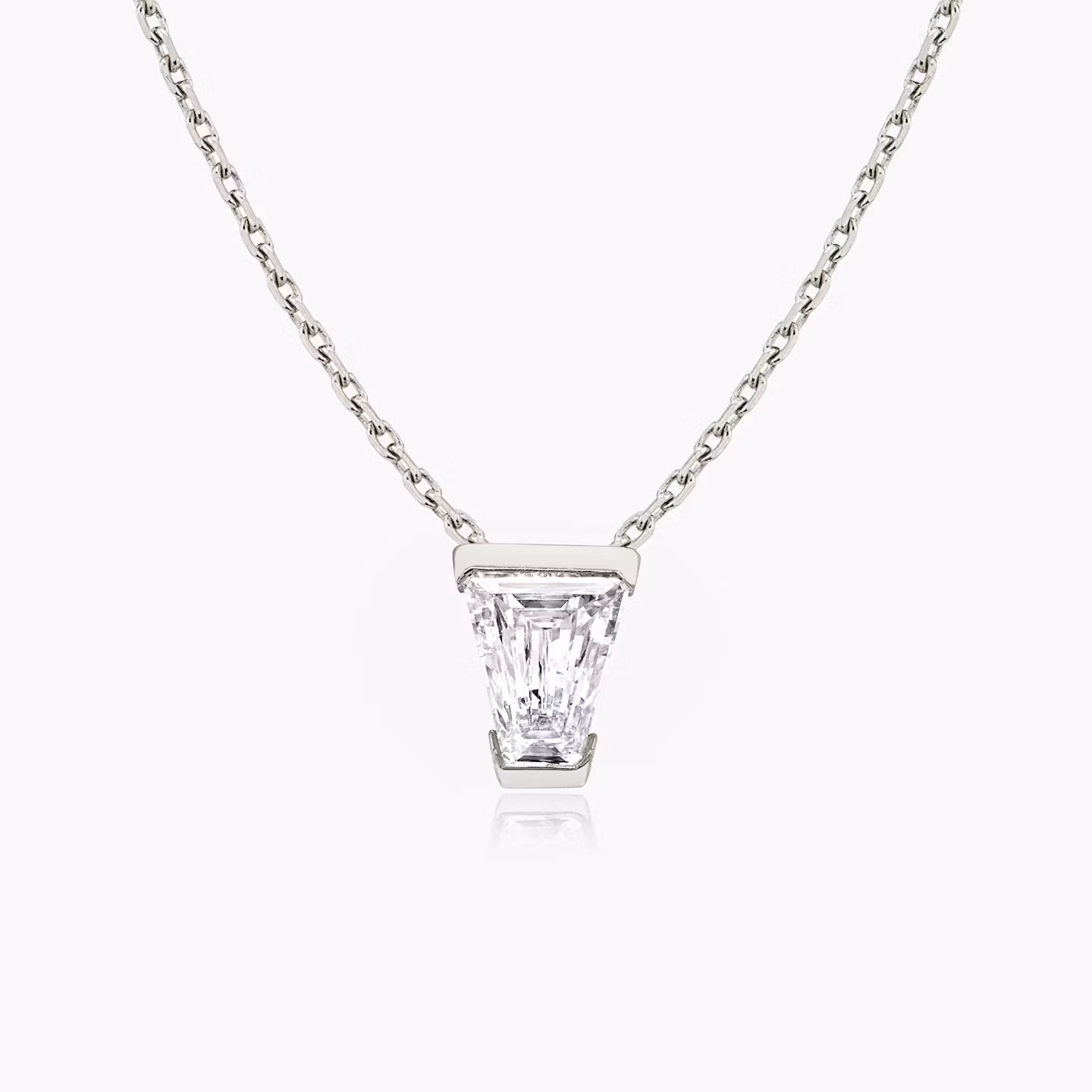 Collar Knife-Edge Semi-Bezel Piedra Clave | White Gold