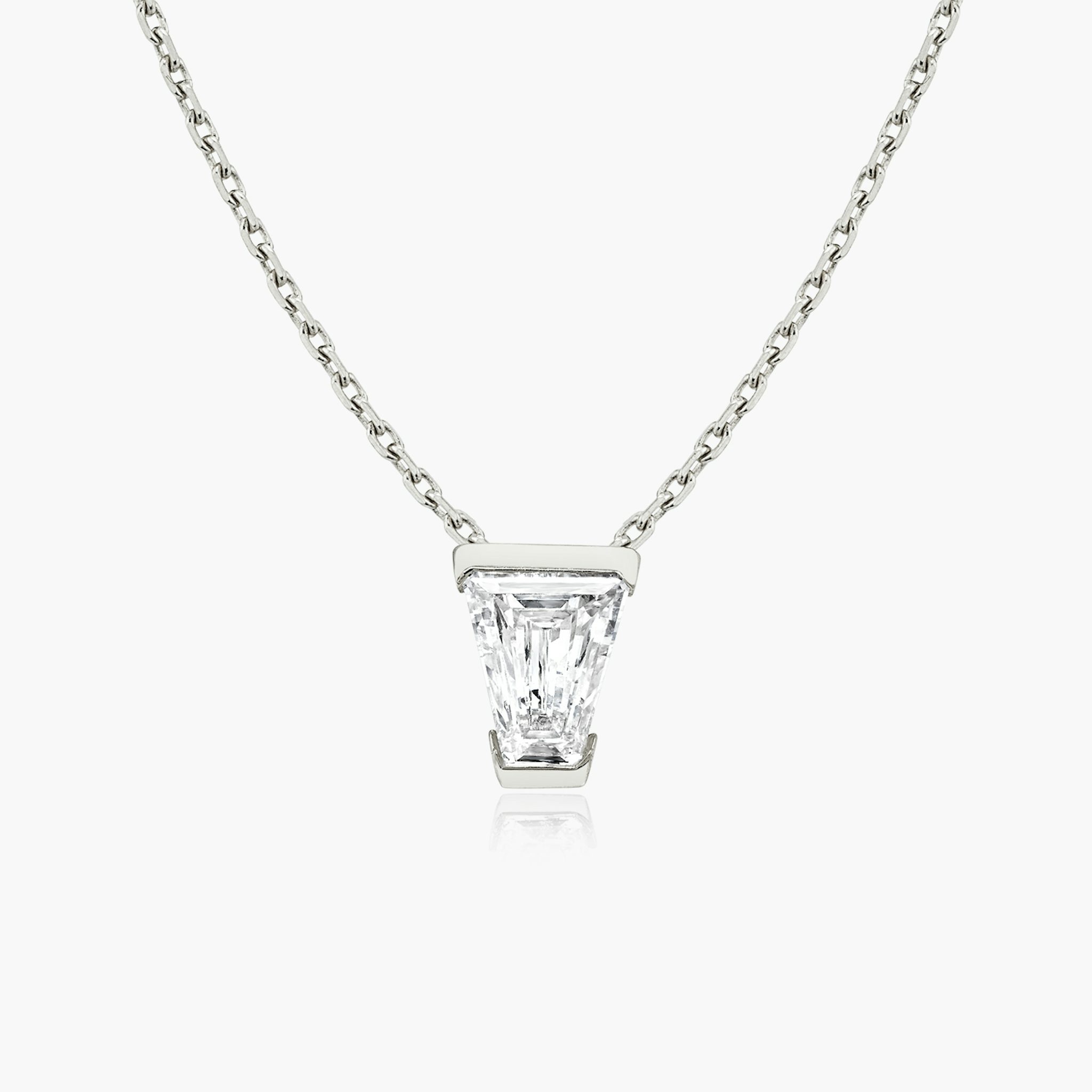Keystone semi-bezel necklace