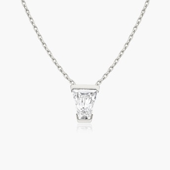 Keystone semi-bezel necklace