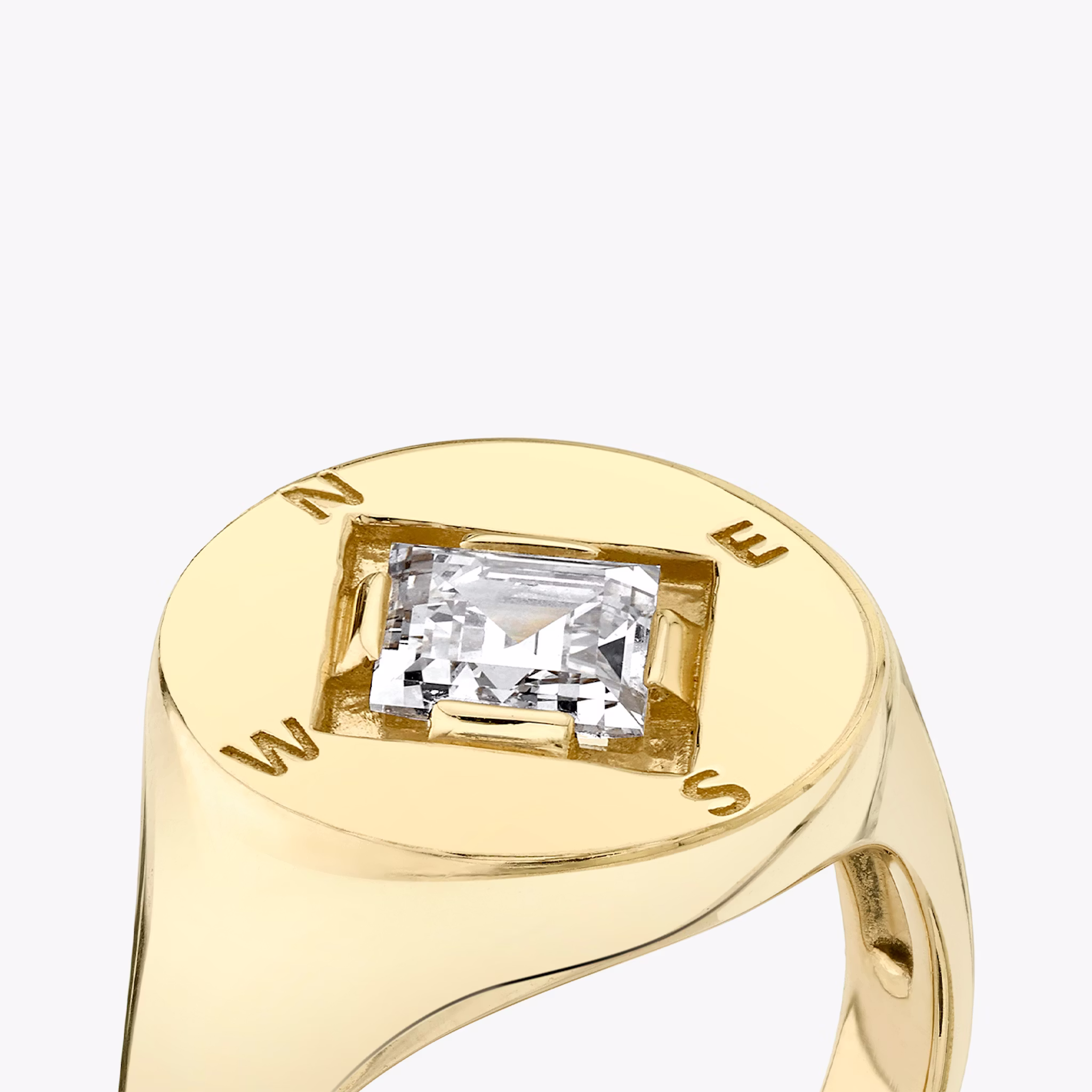 Compass Ring | Lozenge | 14k | Yellow Gold