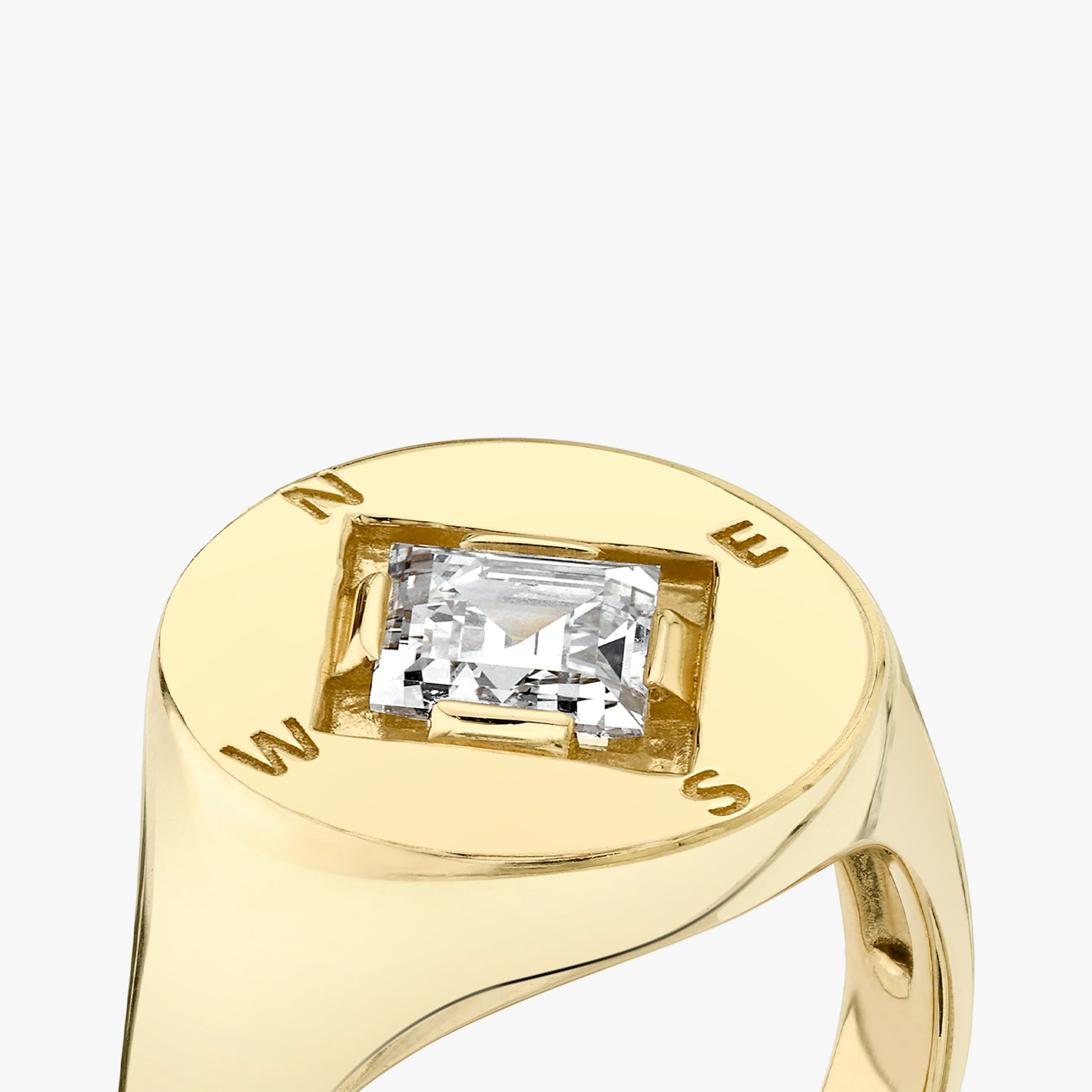 Compass Ring | Lozenge | 14k | Yellow Gold