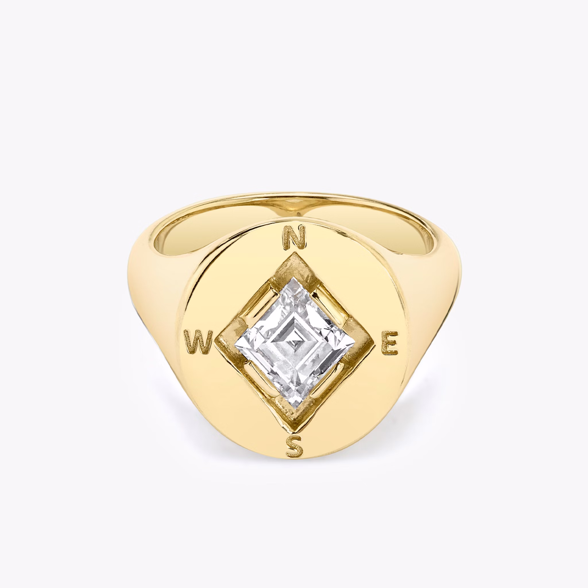 Compass Ring | Lozenge | 14k | Yellow Gold