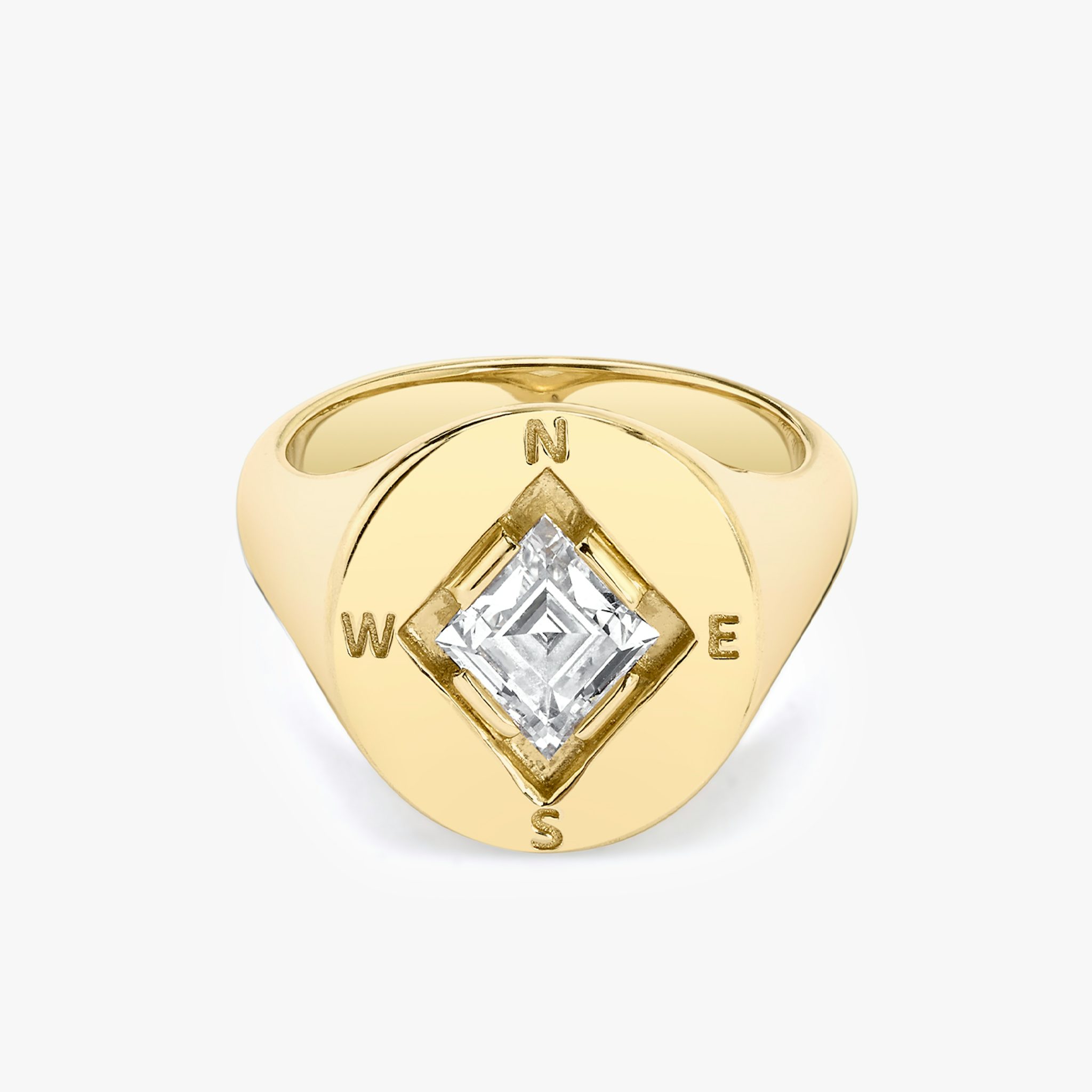 Compass Ring | Lozenge | 14k | Yellow Gold
