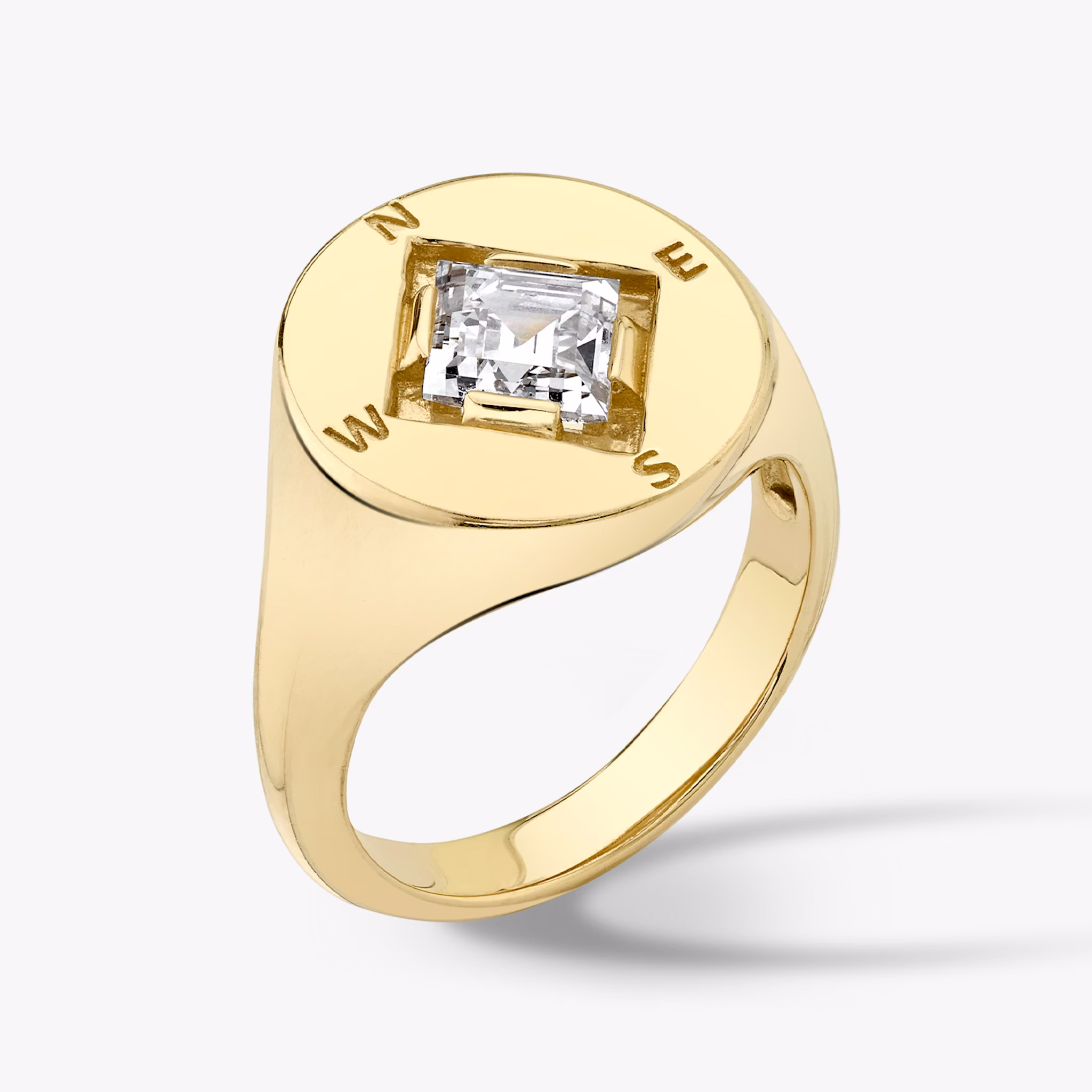 Compass Ring | Lozenge | 14k | Yellow Gold