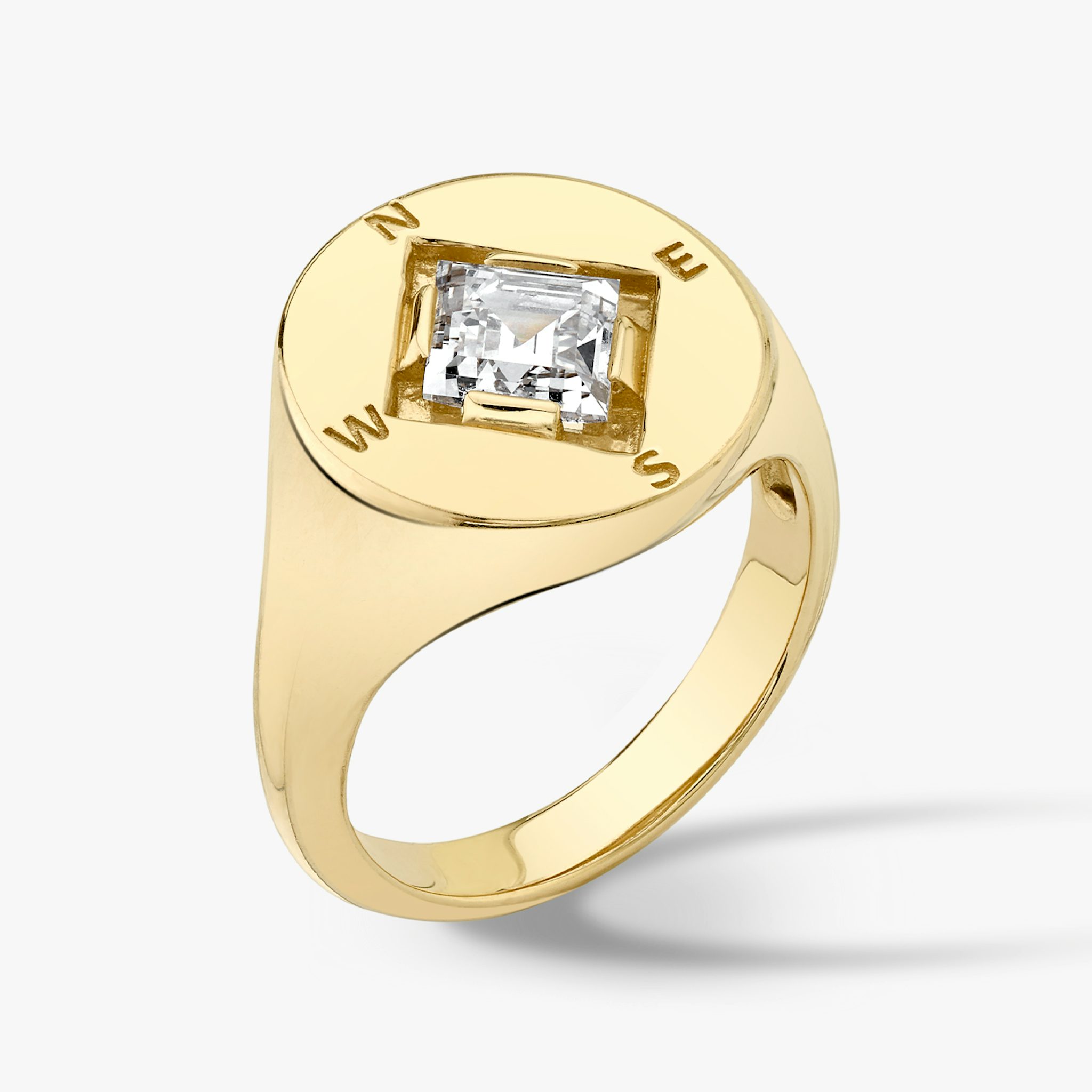 Compass Ring | Lozenge | 14k | Yellow Gold