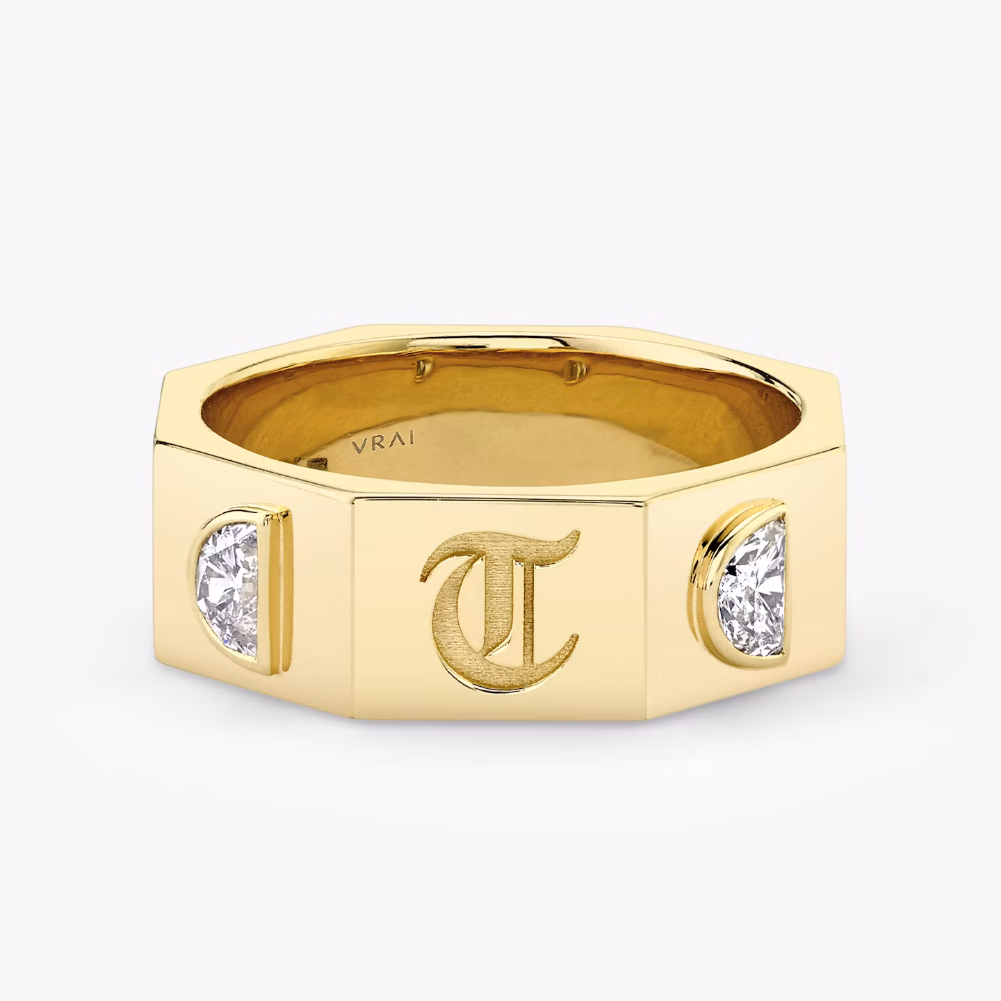 Contract Ring | Half Moon | 14k | Yellow Gold