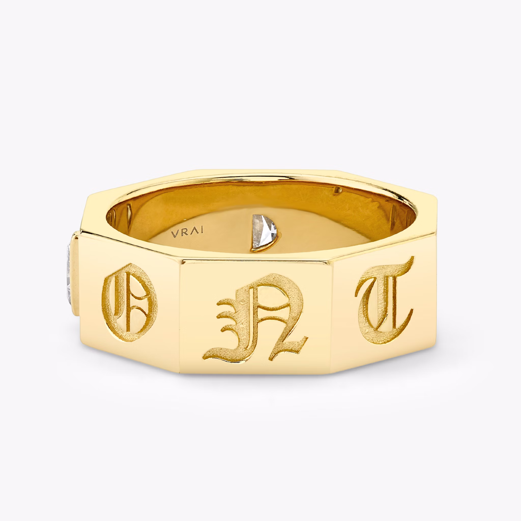 Contract Ring | Half Moon | 14k | Yellow Gold