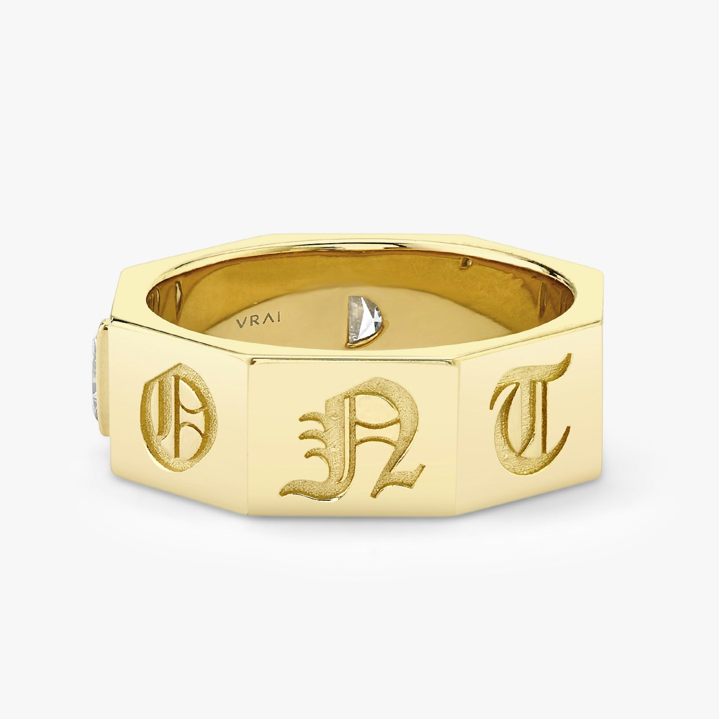 Contract Ring | Half Moon | 14k | Yellow Gold
