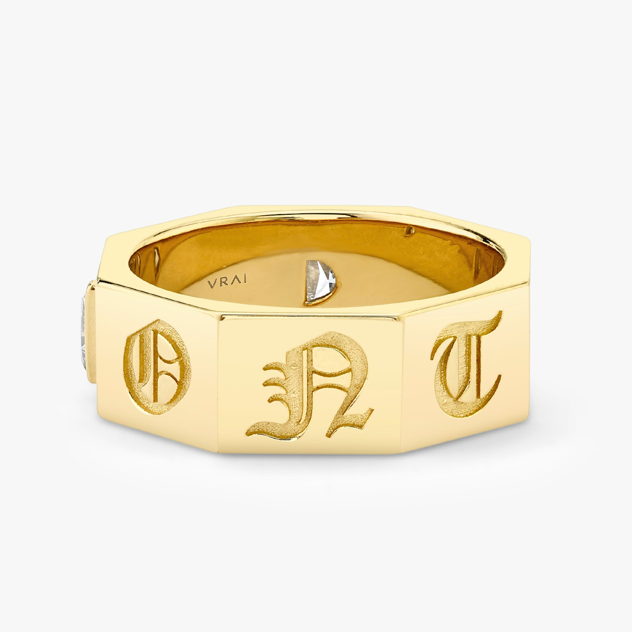 Contract Ring | Half Moon | 14k | Yellow Gold