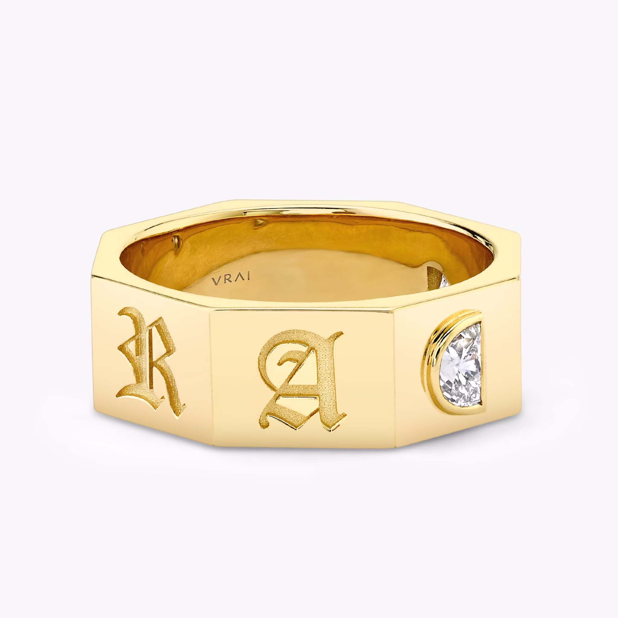 Contract Ring | Half Moon | 14k | Yellow Gold