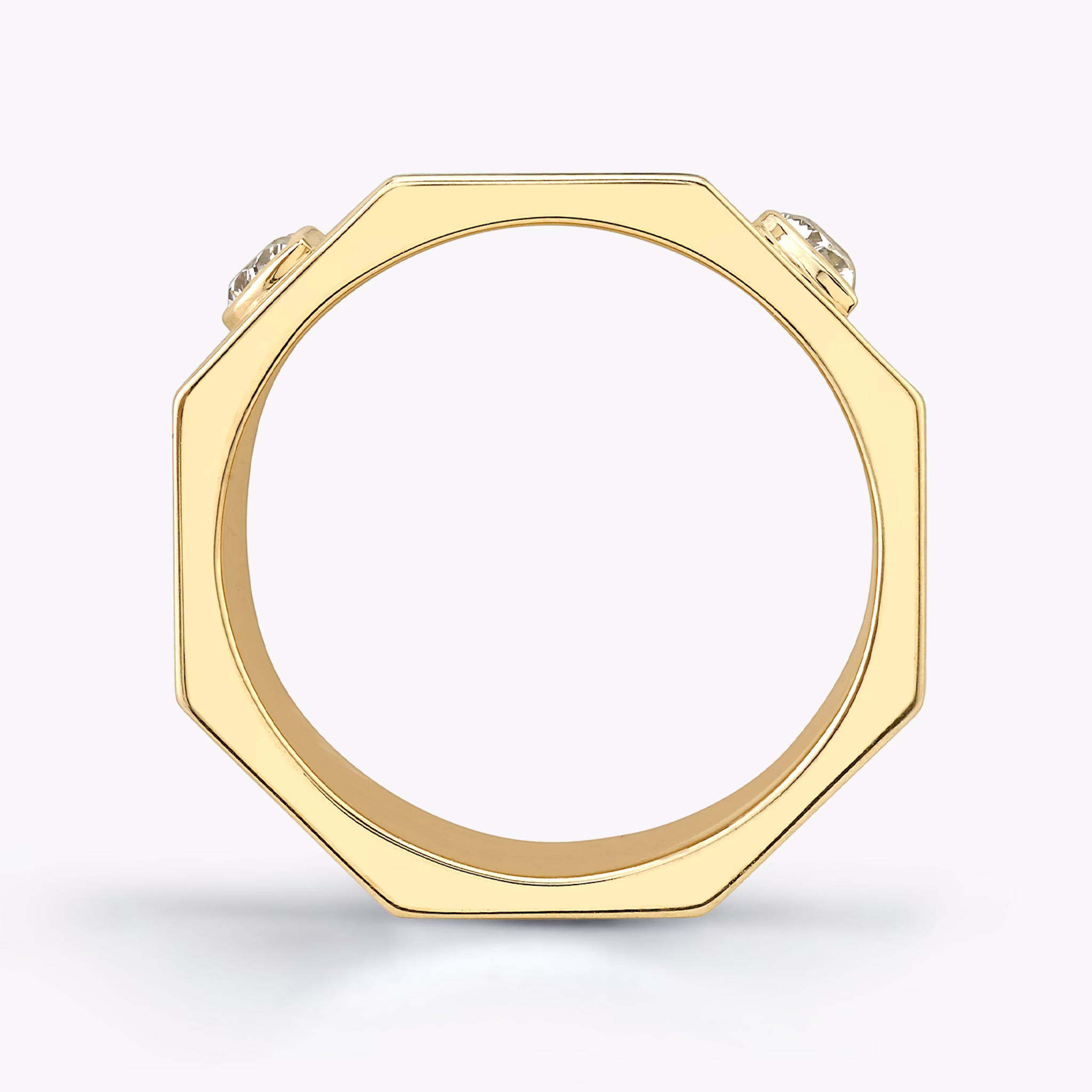Contract Ring | Half Moon | 14k | Yellow Gold